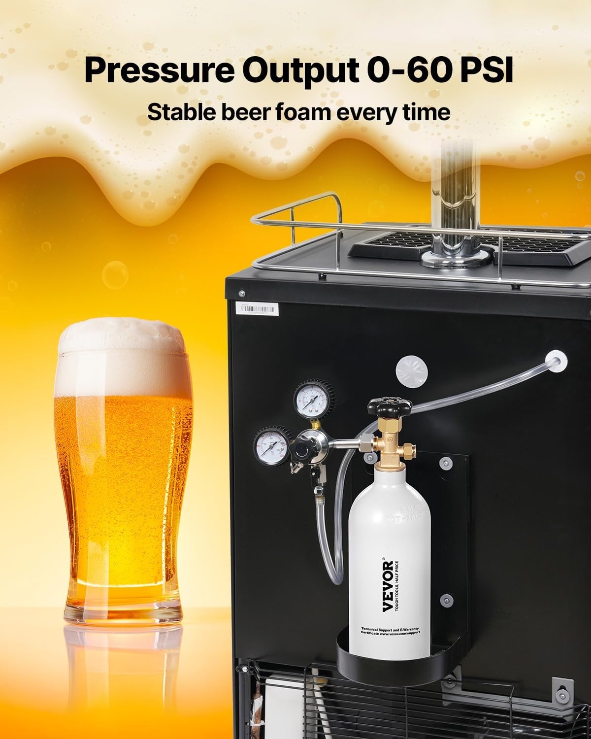 image:imageVEVOR CO2 Tank 10 lbs New Aluminum Alloy Cylinder CO2 Air Tank with Light Spray Coating CGA320 Valve Handle amp Adjustable Pressure DOT Approved Cylinder for Draft Beer Dispensing25 lbs