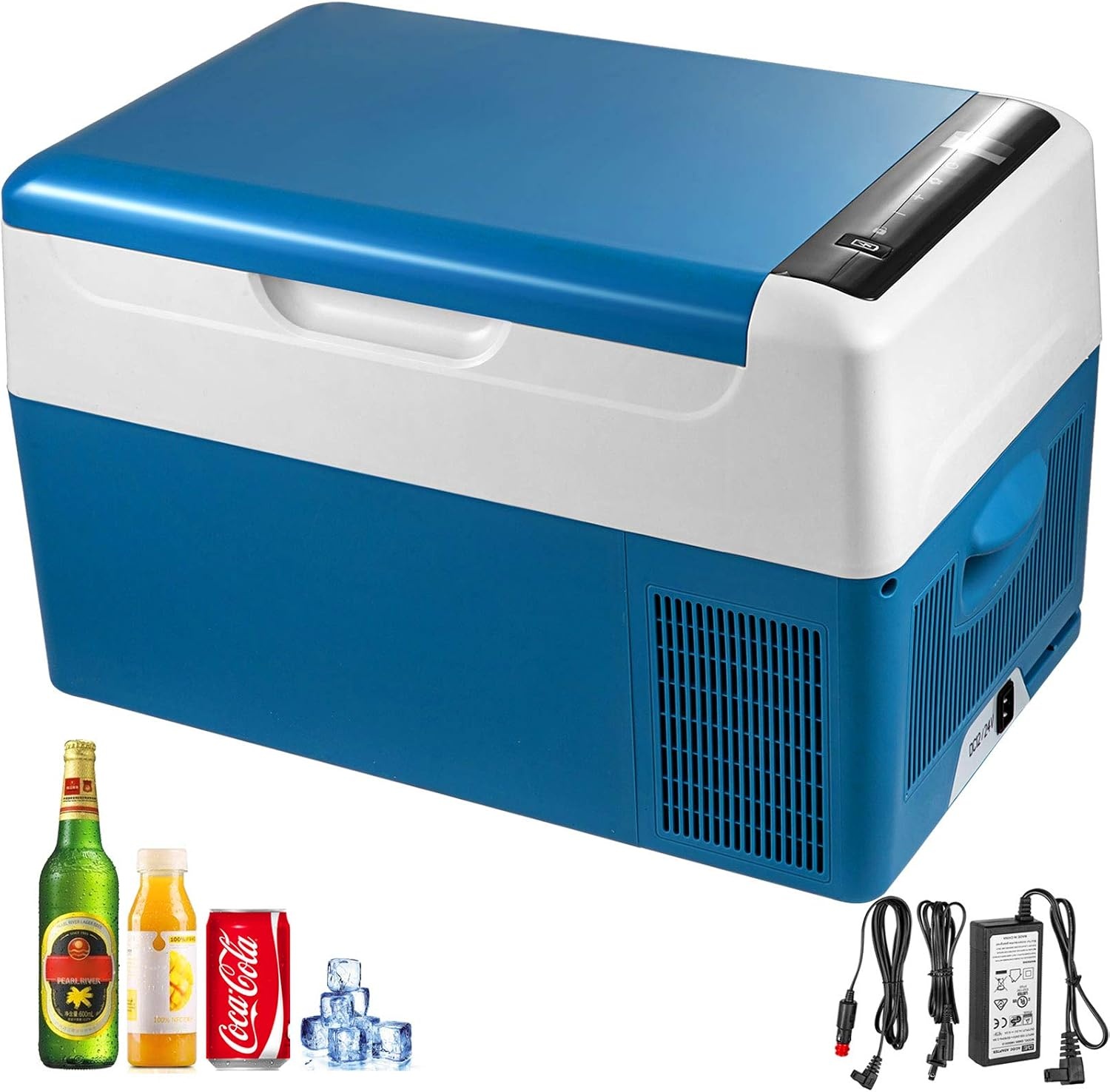 image:imageVEVOR Car Refrigerator DC 1224V AC100240V Compressor Electric Cooler 4F to 68F Truck Refrigerator with APP Control Wheels amp Dual Zone 58 QT Cars Cooler for RVs Boats Camping Fishing23QT
