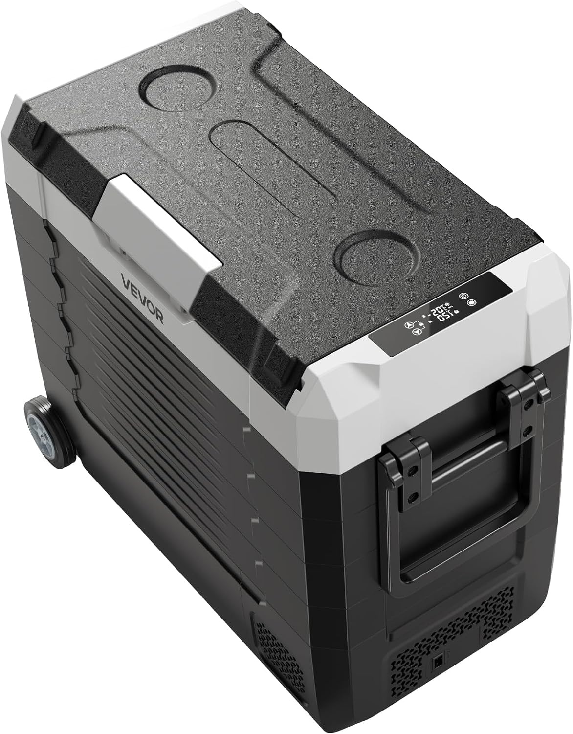 image:imageVEVOR Car Refrigerator DC 1224V AC100240V Compressor Electric Cooler 4F to 68F Truck Refrigerator with APP Control Wheels amp Dual Zone 58 QT Cars Cooler for RVs Boats Camping Fishing58QT