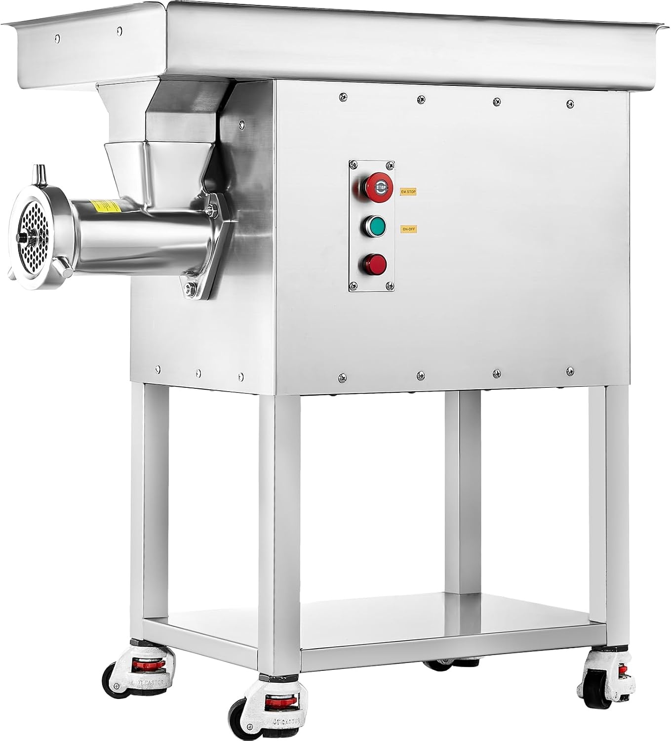 image:imageVEVOR Commercial Electric Meat Grinder 22 LbMin Cabinet Meat Grinder 2200W Industrial Grinder with Blade Grinding Plate Sausage Maker Stainless Steel Meat Mincer Machine for Kitchen Restaurant32 22 LbMin