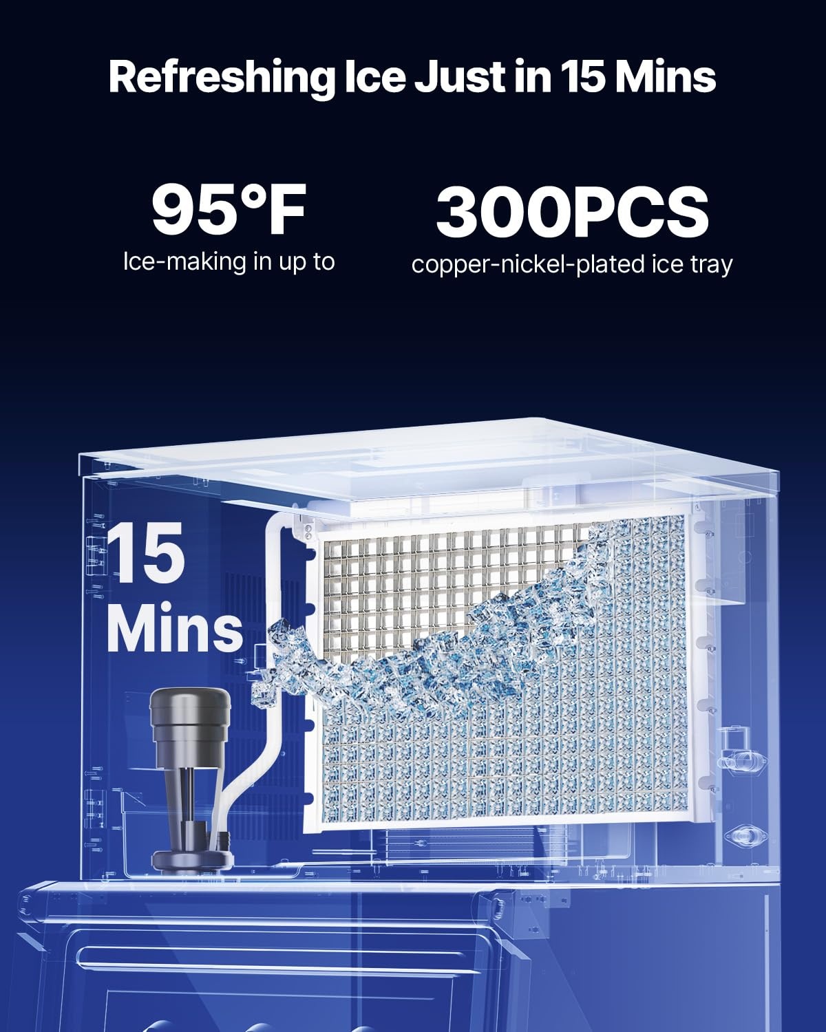 image:imageVEVOR Commercial Ice Maker Machine Head 300 LbsDay Stainless Steel Ice Machine with Scheduled IceMaking SelfCleaning Adjustable Thickness Ideal for Restaurant Bar Cafe Hotel Head Only1000LBS24H