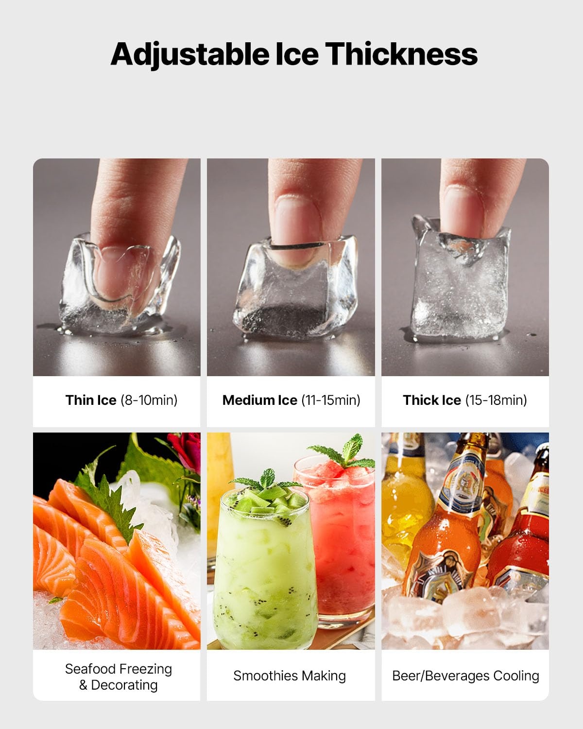 image:imageVEVOR Commercial Ice Maker Machine Head 300 LbsDay Stainless Steel Ice Machine with Scheduled IceMaking SelfCleaning Adjustable Thickness Ideal for Restaurant Bar Cafe Hotel Head Only550LBS24HFT
