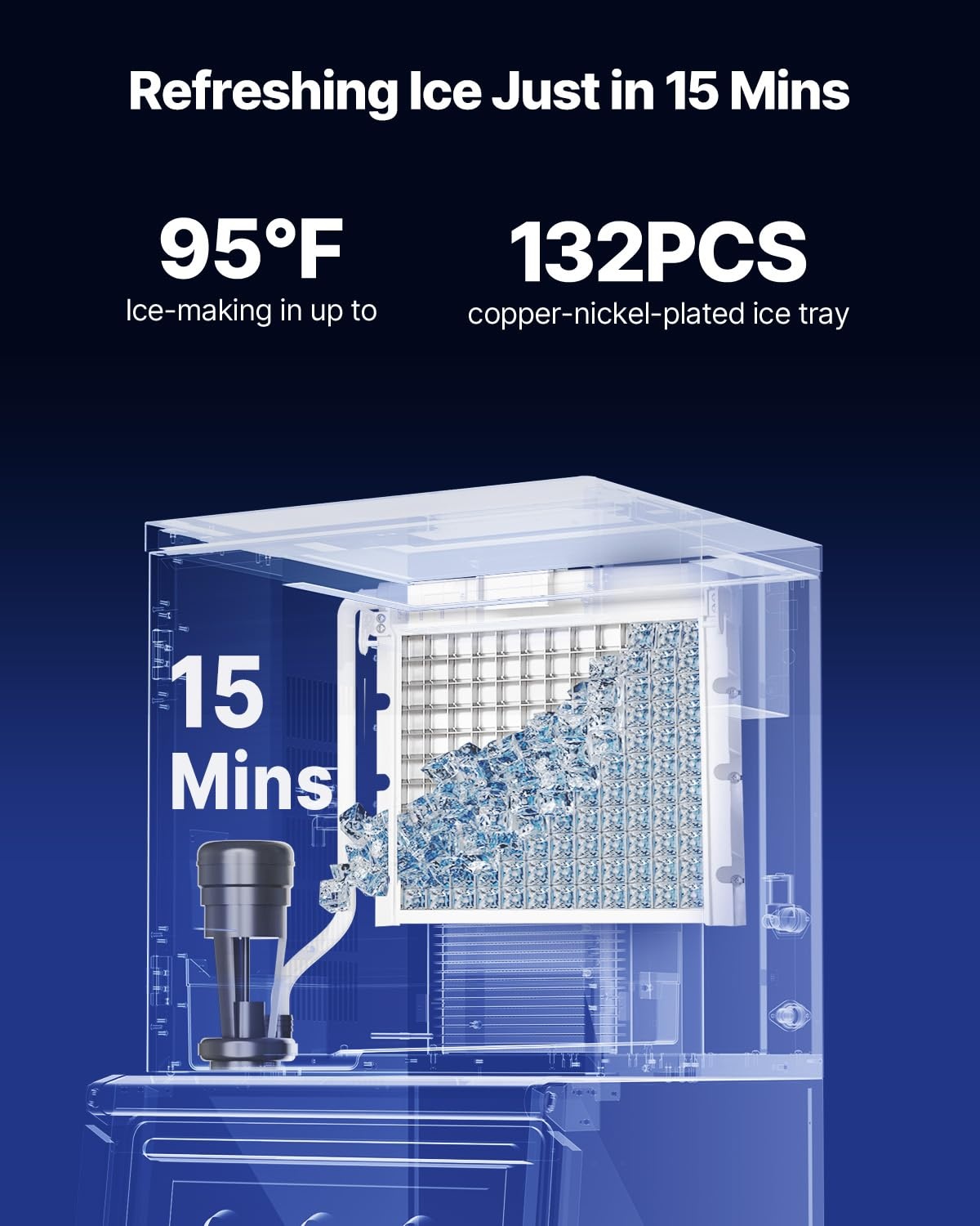 image:imageVEVOR Commercial Ice Maker Machine Head 300 LbsDay Stainless Steel Ice Machine with Scheduled IceMaking SelfCleaning Adjustable Thickness Ideal for Restaurant Bar Cafe Hotel Head Only1969 x 1969 x 2244 in