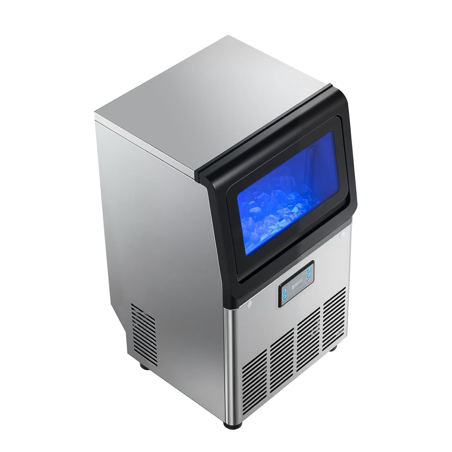 image:imageVEVOR Commercial Ice Maker Machine 80 lbs24h with 6813 lbs Storage Capacity CountertopFreestandingUnder Counter Stainless Steel Ice Maker with LED Display amp SelfCleaning Home Bar Restaurant80lbs24H