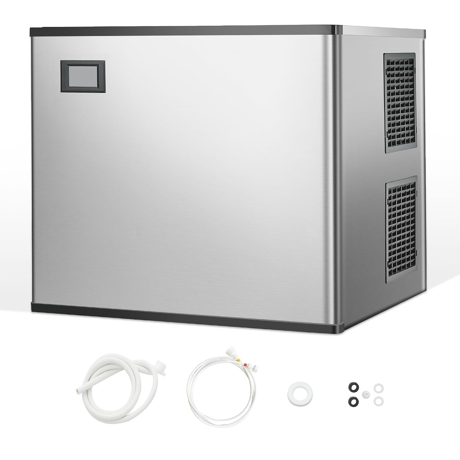 image:imageVEVOR Commercial Ice Maker MachineHead 800 lbs24 h 26 Inch Stainless Steel Industrial Ice Machine SelfCleaning and Scheduled Ice Making Modular Ice Cube Machine for Restaurant Hotel Head Only