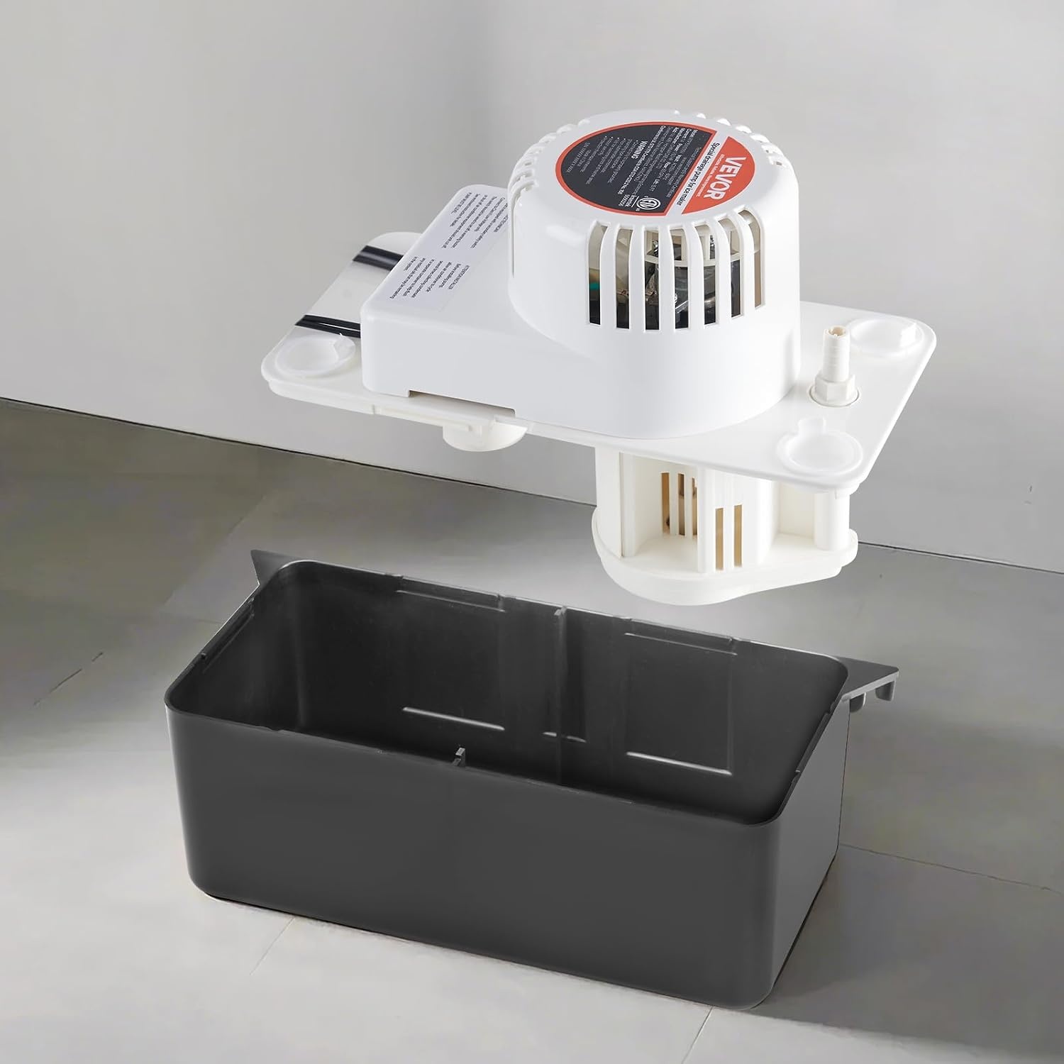 image:imageVEVOR Condensate Removal Pump 150 HP 65 GPH 15 ft Lift 12 Gal Tank Automatic AC Condensation Pump with Float Switch amp 20 ft Hose for Air Conditioner Dehumidifier Furnace Ice Maker Water Drain