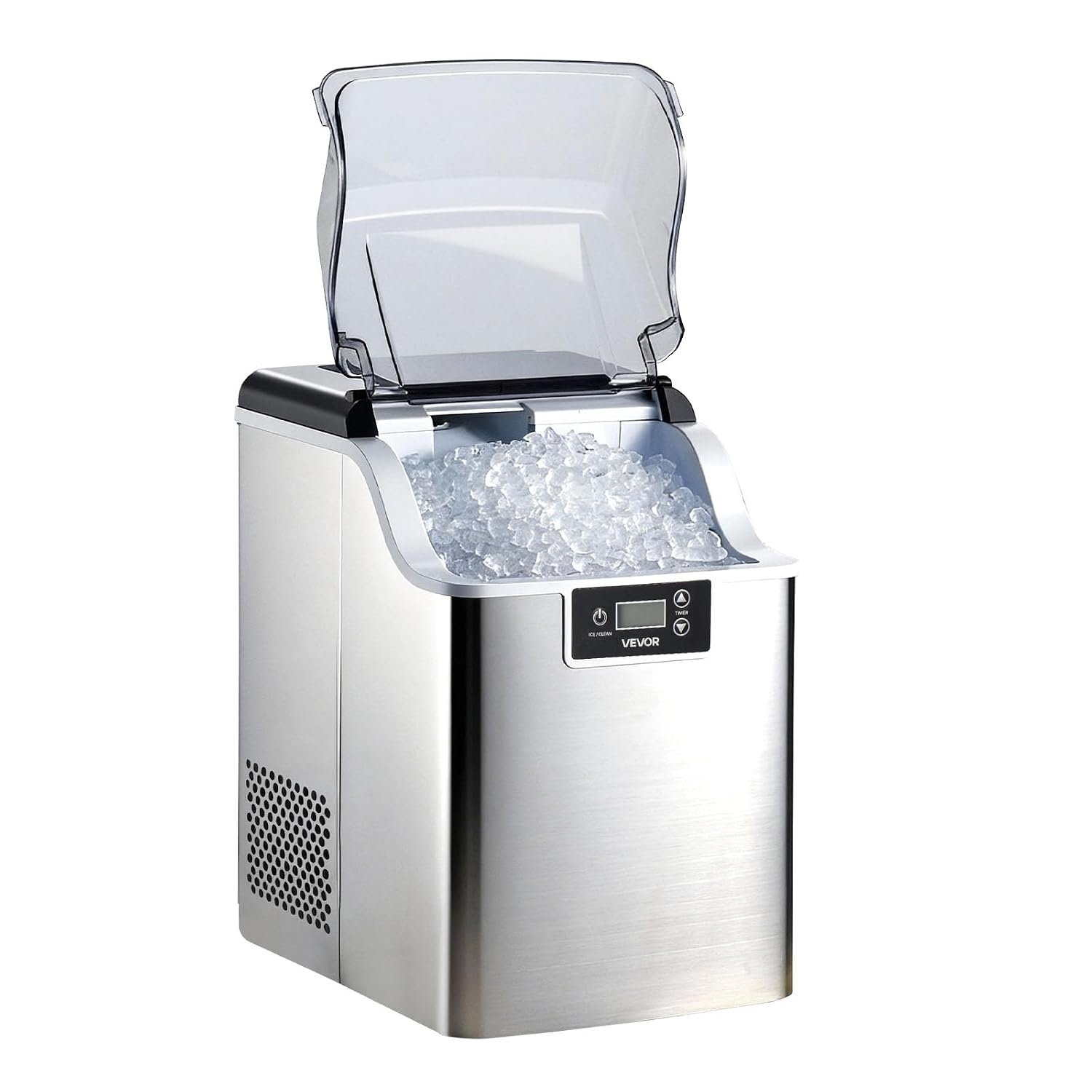 image:imageVEVOR Countertop Ice Maker 33 lbs per Day SelfCleaning Portable Machine with Scoop DrawerStyle Ice Access Nugget IceMaking Machine with Chewable ICES for Home Kitchen Office Bar amp PartySliver