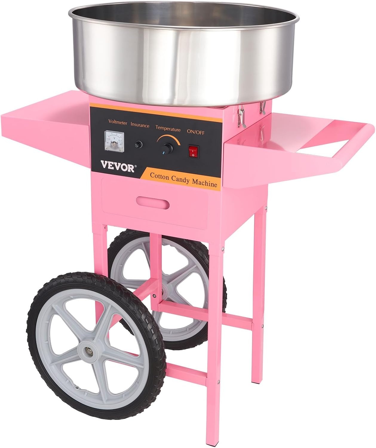 image:imageVEVOR Electric Cotton Candy Machine 1000W Candy Floss Maker Commercial Cotton Candy Machine with Stainless Steel Bowl Sugar Scoop and Drawer Perfect for Home Kids Birthday Family Party BluePink