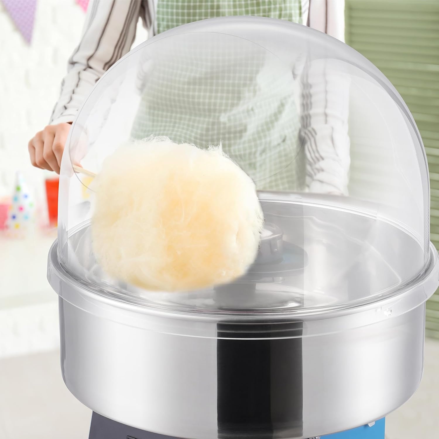 image:imageVEVOR Electric Cotton Candy Machine 1000W Candy Floss Maker Commercial Cotton Candy Machine with Stainless Steel Bowl Sugar Scoop and Drawer Perfect for Home Kids Birthday Family Party BlueBlue