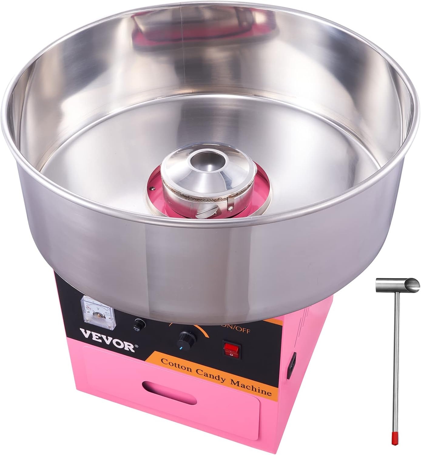 image:imageVEVOR Electric Cotton Candy Machine 1000W Candy Floss Maker Commercial Cotton Candy Machine with Stainless Steel Bowl Sugar Scoop and Drawer Perfect for Home Kids Birthday Family Party BluePink