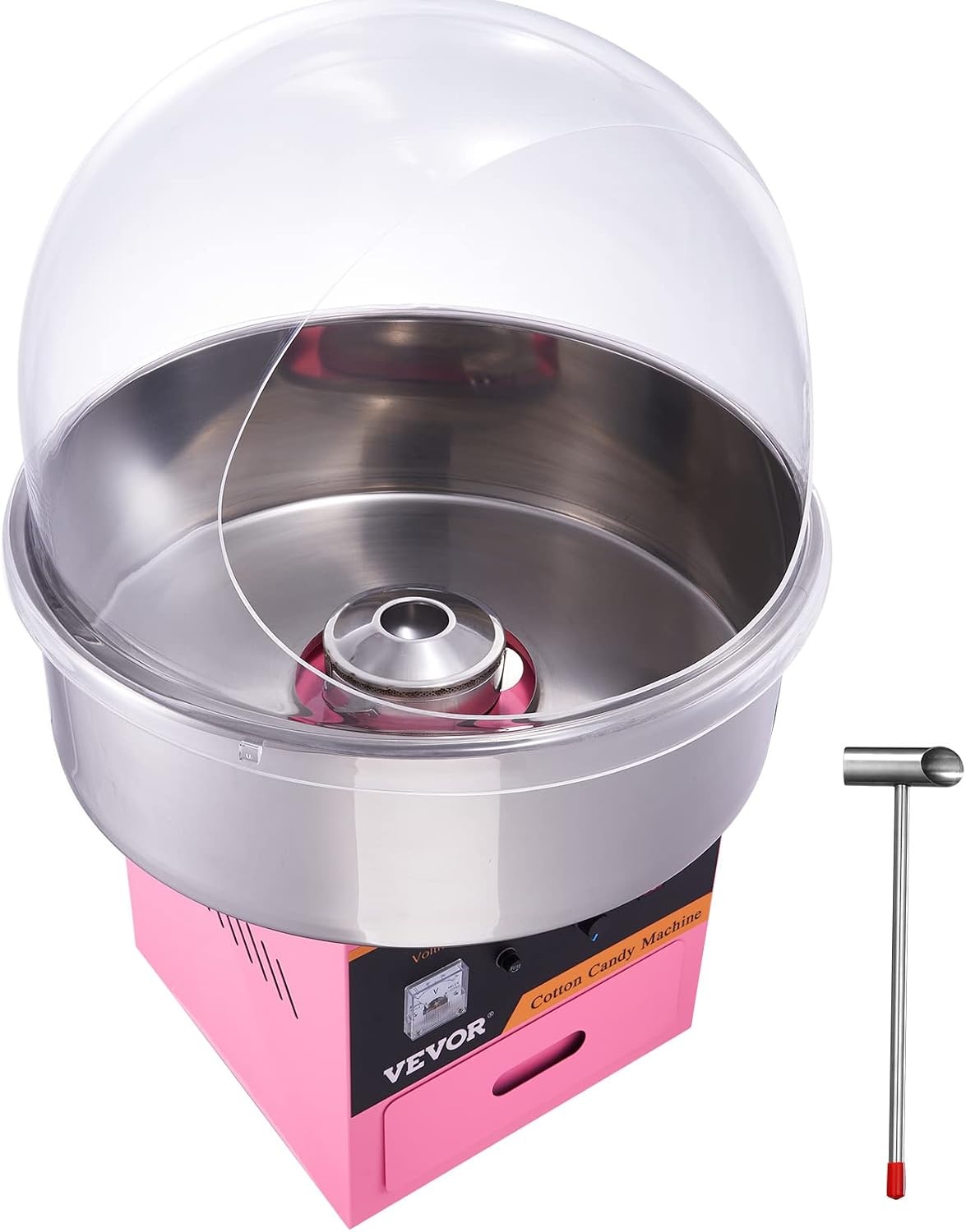 image:imageVEVOR Electric Cotton Candy Machine 1000W Candy Floss Maker Commercial Cotton Candy Machine with Stainless Steel Bowl Sugar Scoop and Drawer Perfect for Home Kids Birthday Family Party BluePink