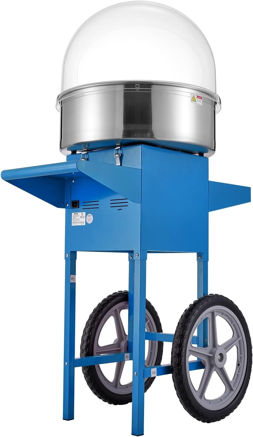 image:imageVEVOR Electric Cotton Candy Machine 1000W Candy Floss Maker Commercial Cotton Candy Machine with Stainless Steel Bowl Sugar Scoop and Drawer Perfect for Home Kids Birthday Family Party BlueBlue