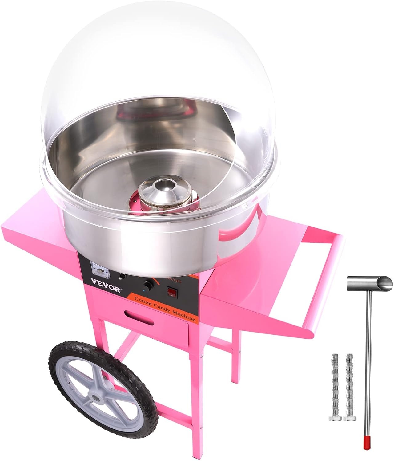image:imageVEVOR Electric Cotton Candy Machine 1000W Candy Floss Maker Commercial Cotton Candy Machine with Stainless Steel Bowl Sugar Scoop and Drawer Perfect for Home Kids Birthday Family Party BluePink