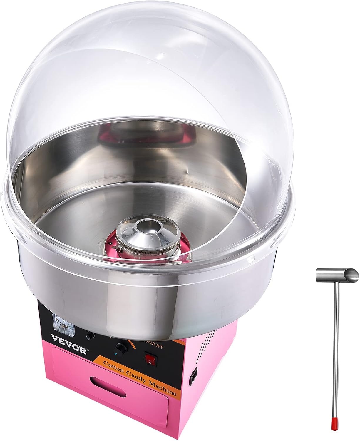 image:imageVEVOR Electric Cotton Candy Machine 1000W Candy Floss Maker Commercial Cotton Candy Machine with Stainless Steel Bowl Sugar Scoop and Drawer Perfect for Home Kids Birthday Family Party BluePink