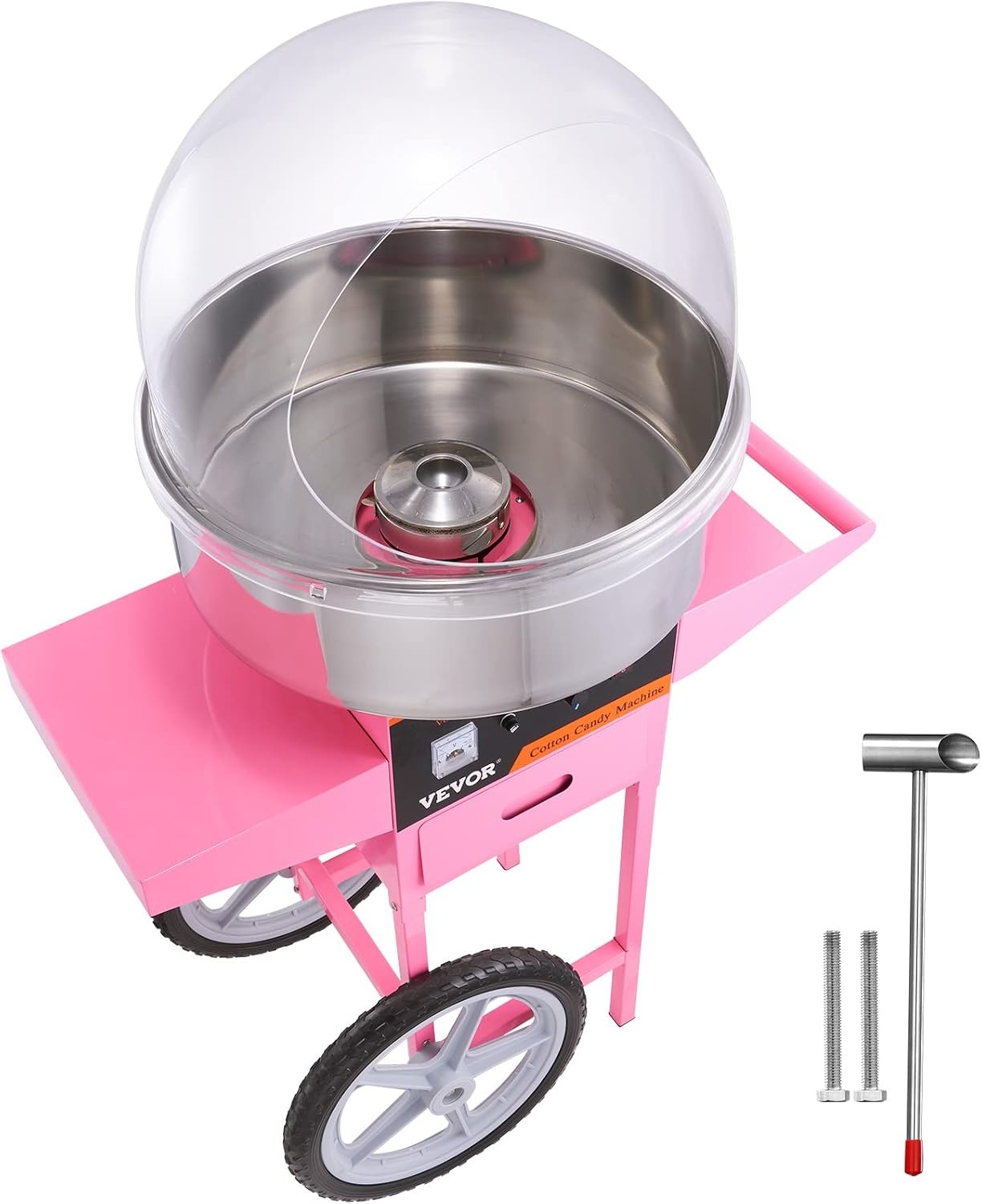 image:imageVEVOR Electric Cotton Candy Machine 1000W Candy Floss Maker Commercial Cotton Candy Machine with Stainless Steel Bowl Sugar Scoop and Drawer Perfect for Home Kids Birthday Family Party BluePink