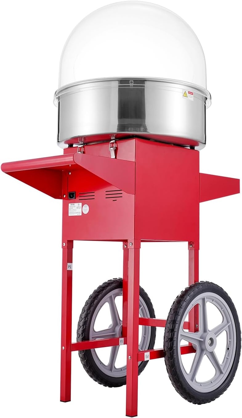 image:imageVEVOR Electric Cotton Candy Machine 1000W Candy Floss Maker Commercial Cotton Candy Machine with Stainless Steel Bowl Sugar Scoop and Drawer Perfect for Home Kids Birthday Family Party BlueRed