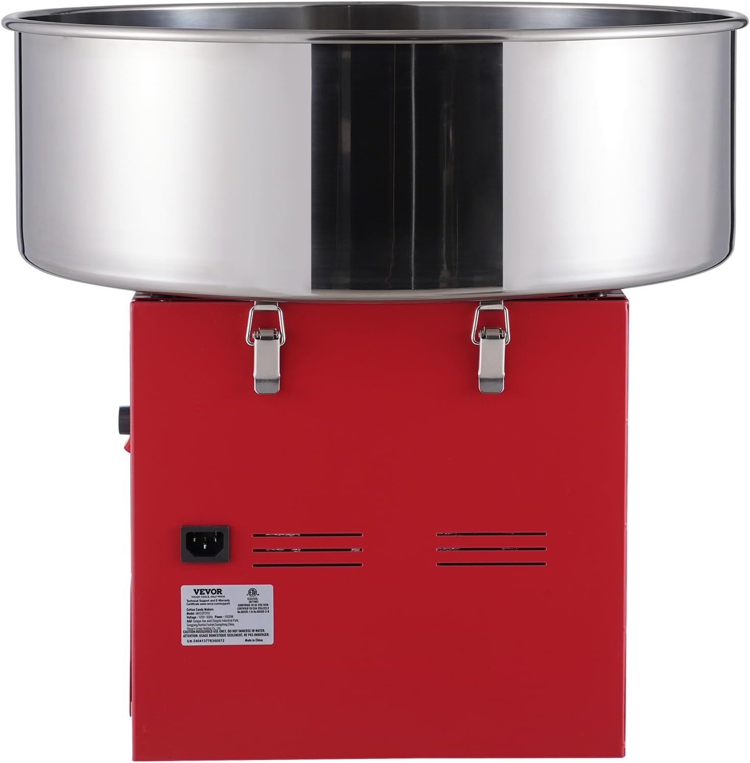 image:imageVEVOR Electric Cotton Candy Machine 1000W Candy Floss Maker Commercial Cotton Candy Machine with Stainless Steel Bowl Sugar Scoop and Drawer Perfect for Home Kids Birthday Family Party BlueRed
