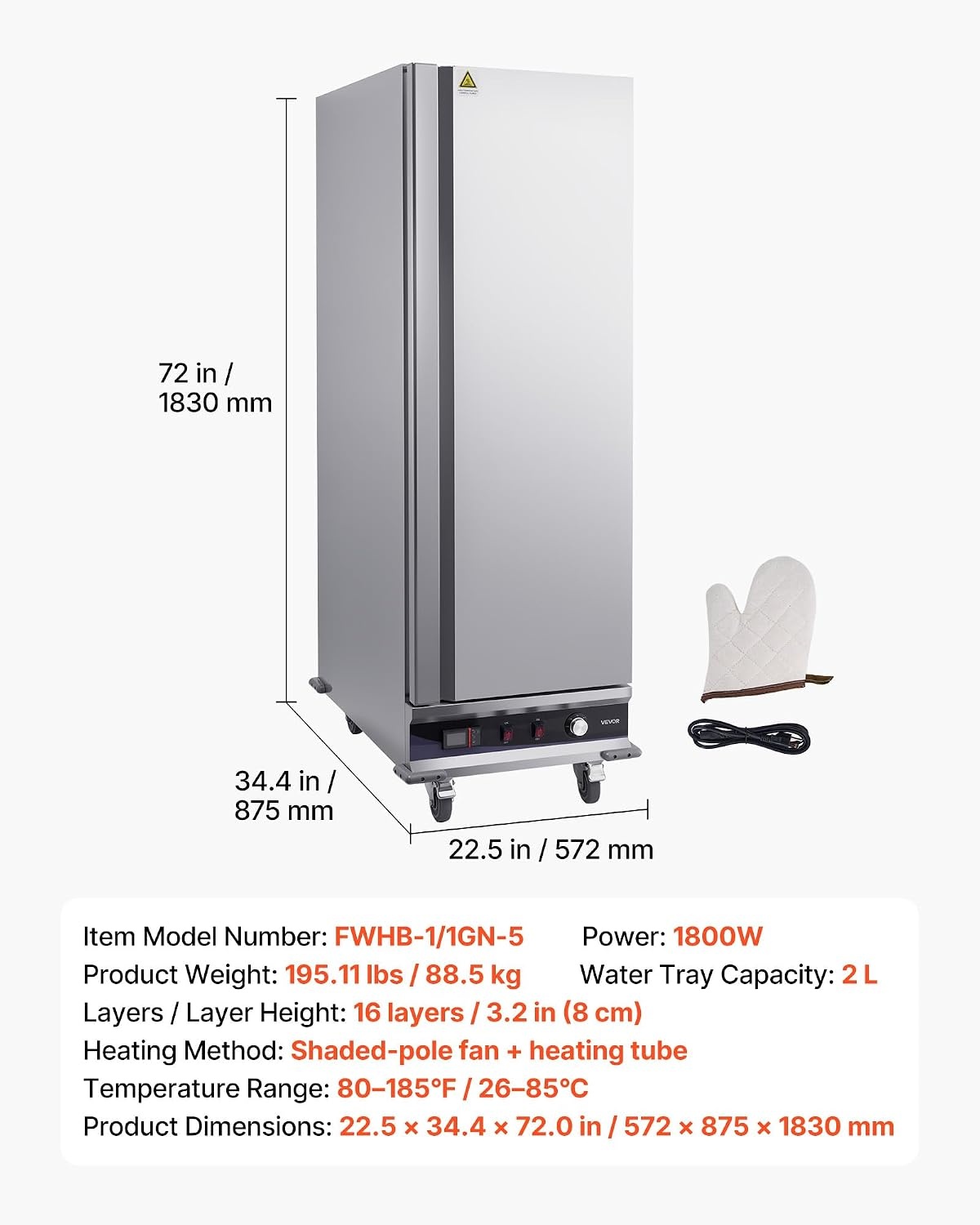 image:imageVEVOR Electric Hot Box Food Warmer 4Tier Commercial Warming Cabinet with Water Tray DoubleDoor and Adjustable Shelves Stainless Steel Food Warmer Cabinet for Restaurant Kitchen Pizza Chicken16 Tier