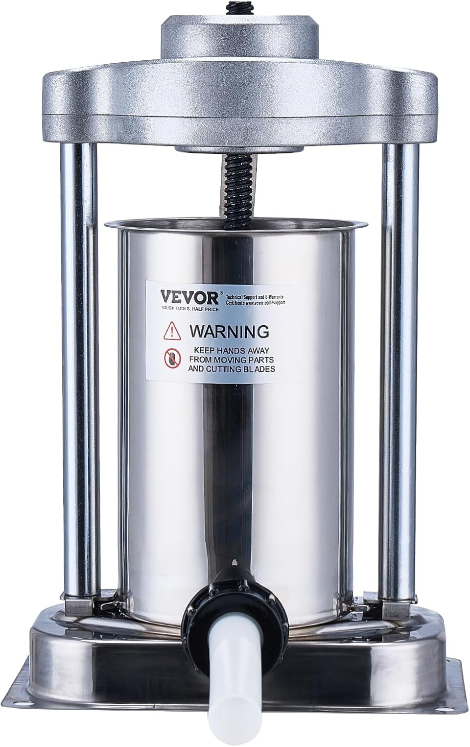 image:imageVEVOR Electric Sausage Stuffer 55 LBS 25 L Vertical Meat Stuffer Stepless Speed Control and Foot Pedal Stainless Steel Heavy Duty Sausage Filler with 5 Stuffing Tubes for Commercial amp Home Use2 L 5 LBS