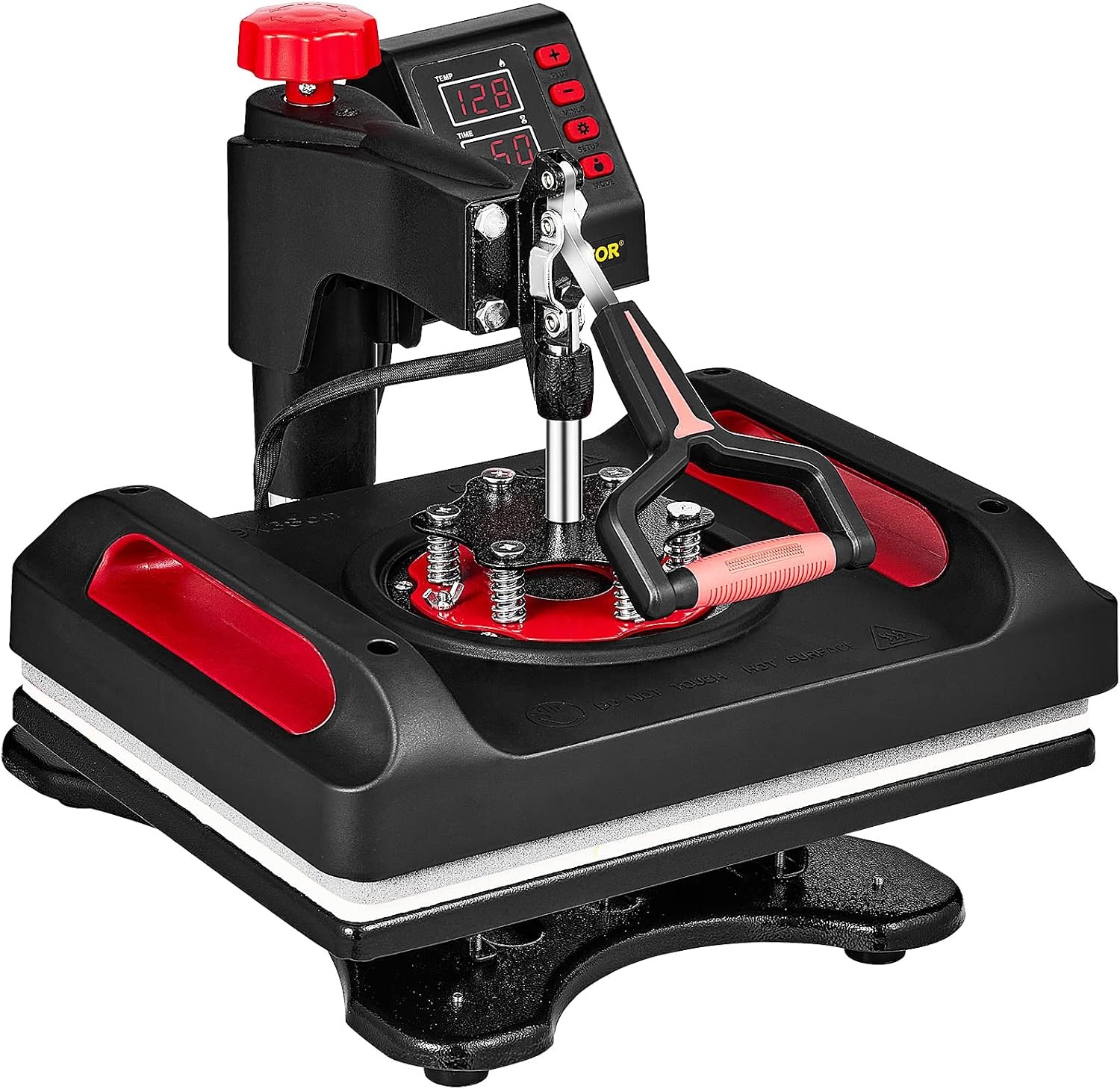image:imageVEVOR Heat Press 15x15 Power Heat Press Machine for TShirts Fast Heating High Pressure Digital Industrial Sublimation Printer for Heat Transfer Vinyl Dark Black11in1Red