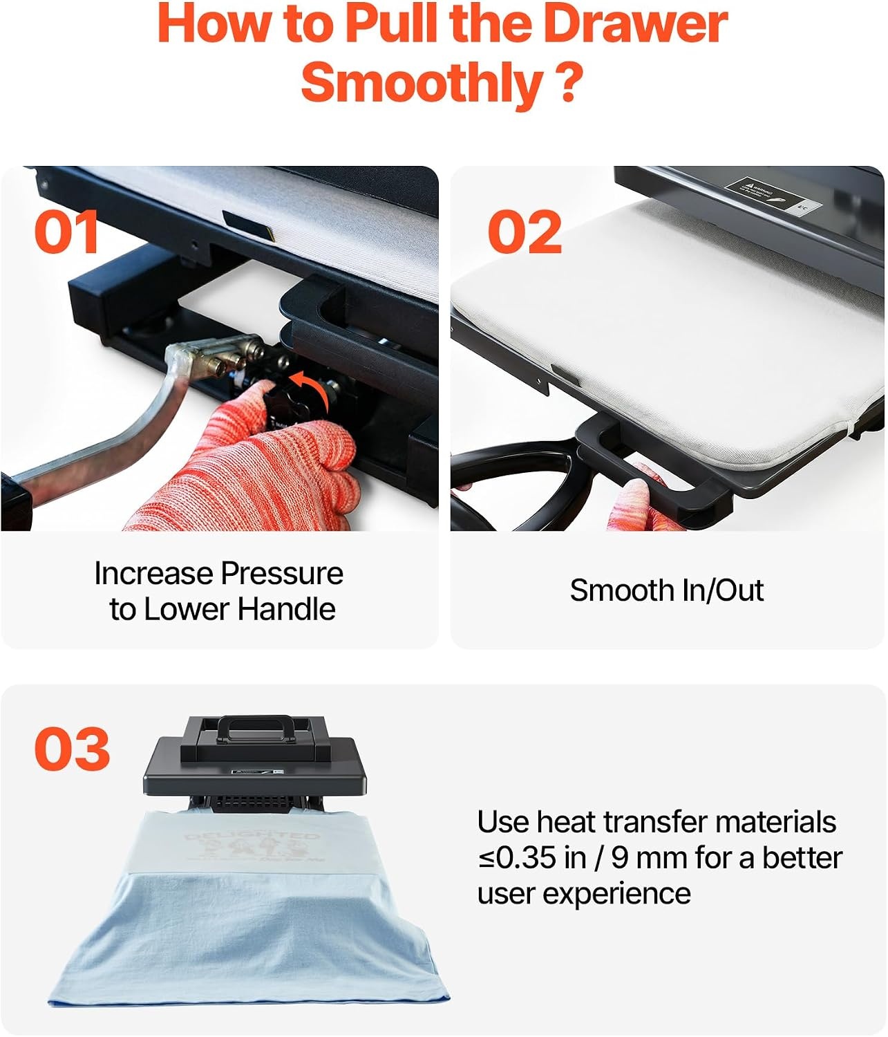 image:imageVEVOR Heat Press 15x15 Power Heat Press Machine for TShirts Fast Heating High Pressure Digital Industrial Sublimation Printer for Heat Transfer Vinyl Dark Black15X15 5 in 1Black