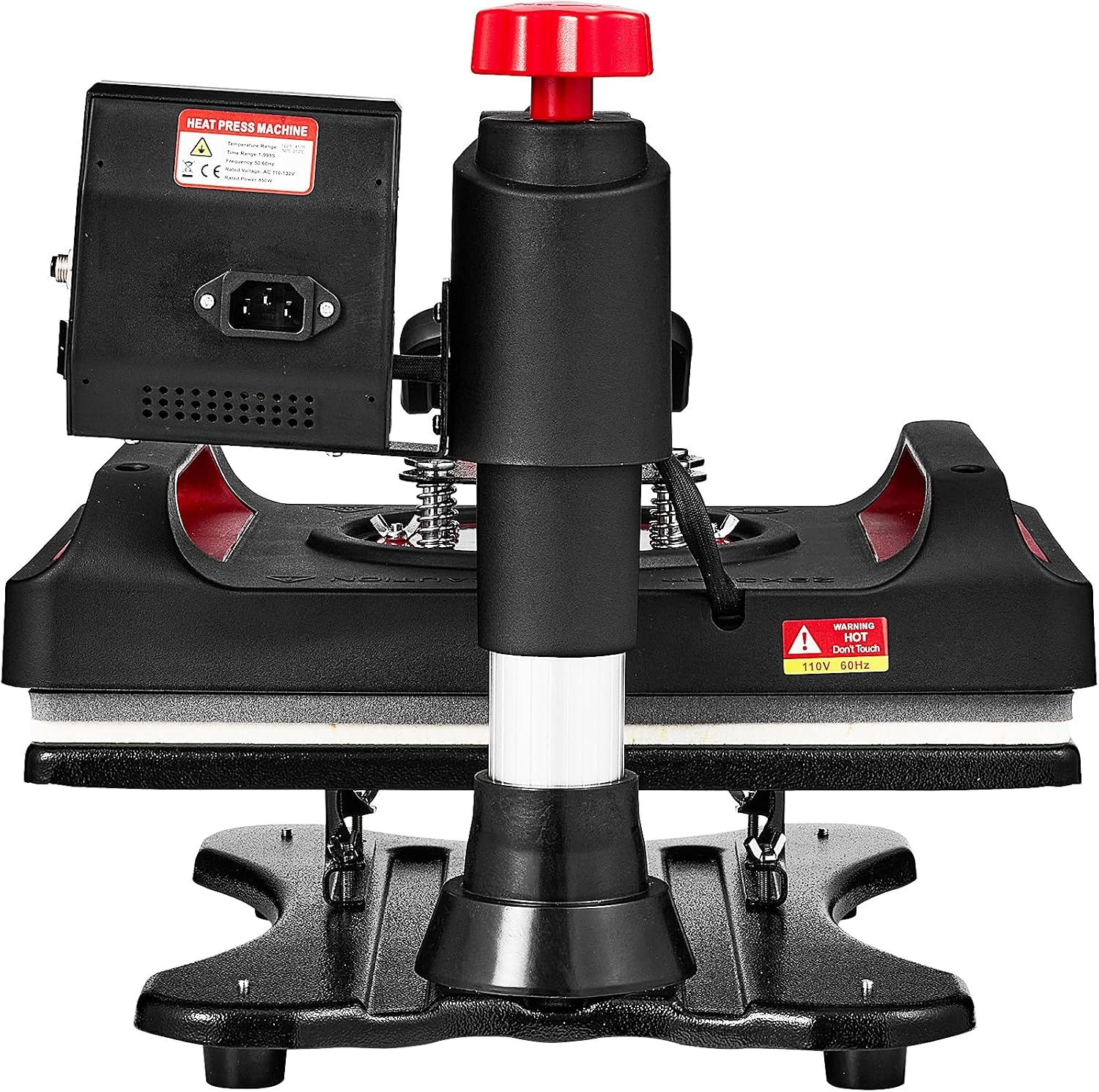 image:imageVEVOR Heat Press 15x15 Power Heat Press Machine for TShirts Fast Heating High Pressure Digital Industrial Sublimation Printer for Heat Transfer Vinyl Dark Black11in1Red