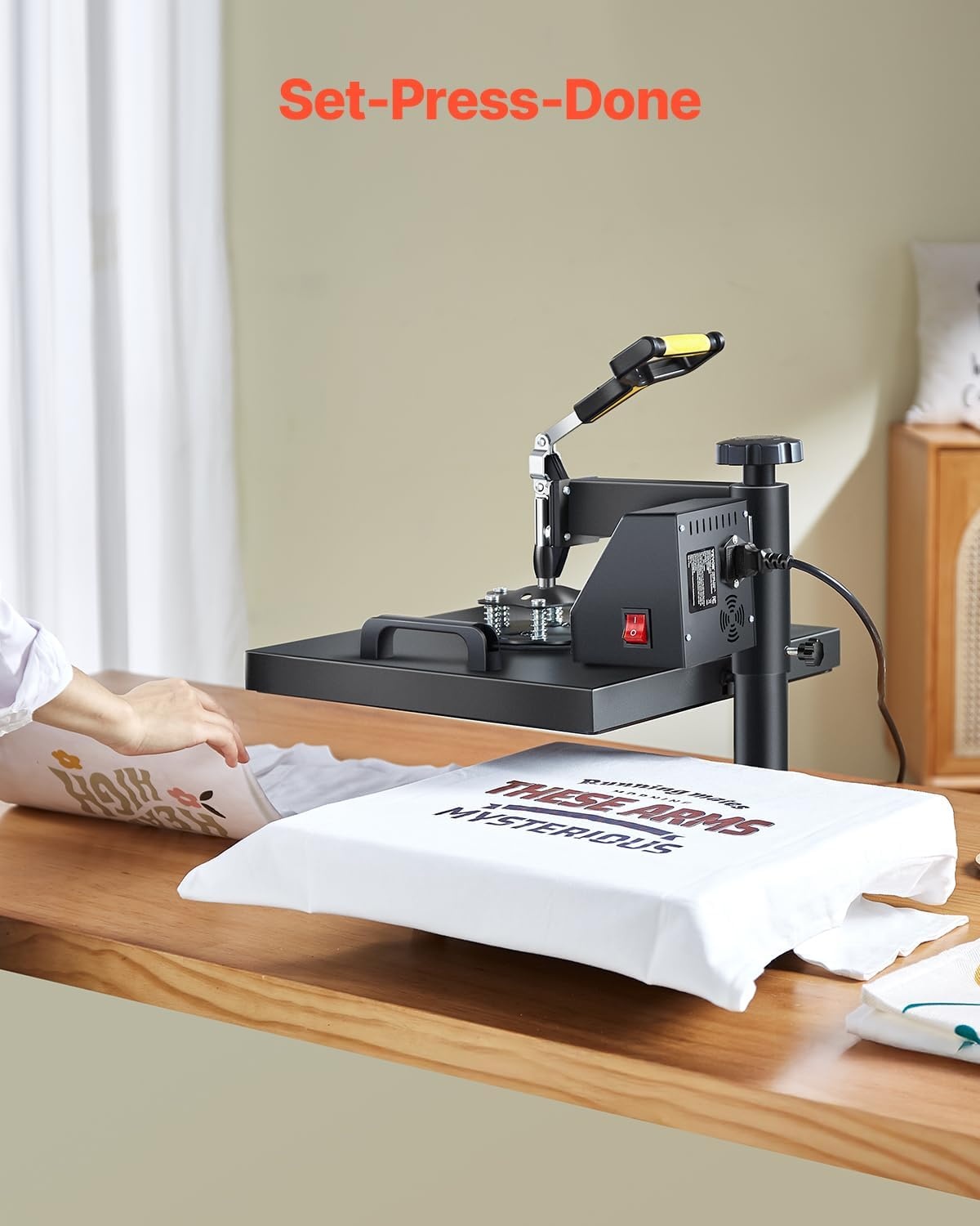 image:imageVEVOR Heat Press 15x15 Power Heat Press Machine for TShirts Fast Heating High Pressure Digital Industrial Sublimation Printer for Heat Transfer Vinyl Dark Black2in115x15Black