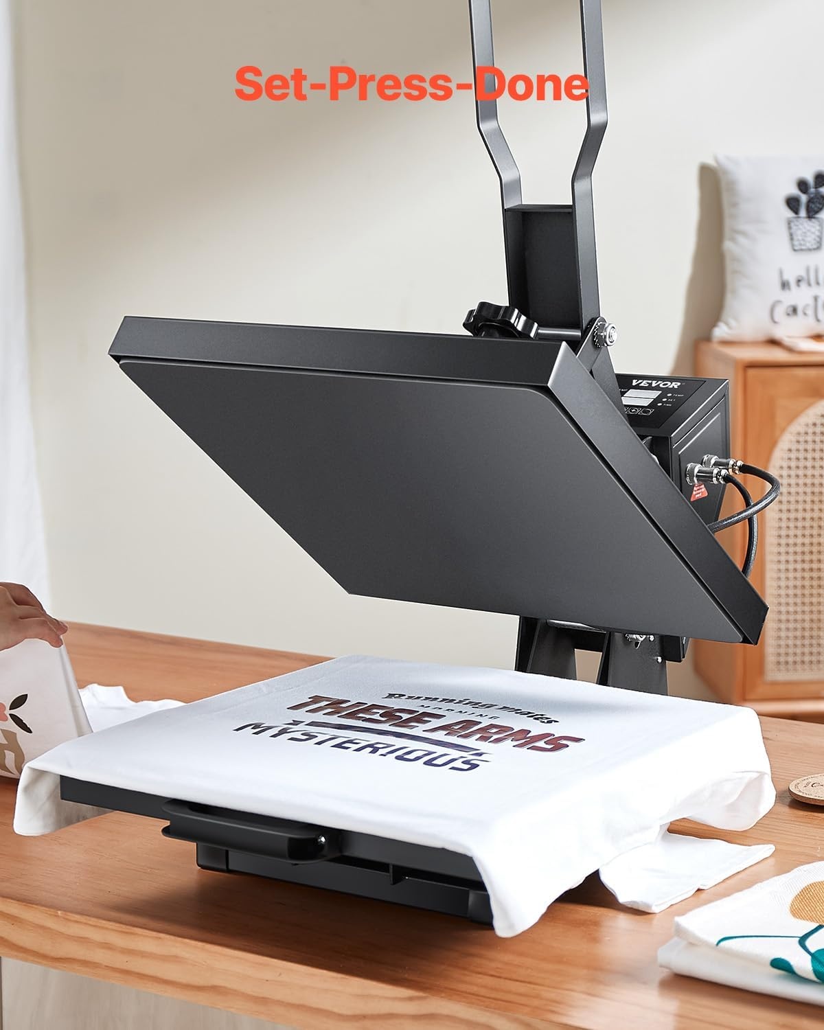 image:imageVEVOR Heat Press 15x15 Power Heat Press Machine for TShirts Fast Heating High Pressure Digital Industrial Sublimation Printer for Heat Transfer Vinyl Dark Black15x15Black