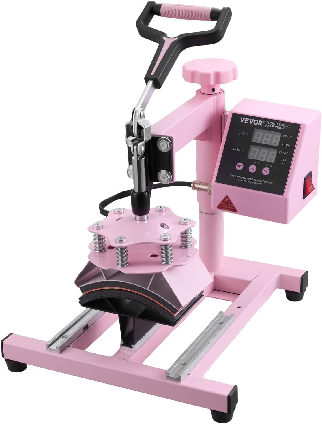image:imageVEVOR Heat Press Machine 15x15 inch Heat Press Machine for TShirts 5 in 1 Heat Press with 30 OZ Tumbler Press Combo Tumbler Heat Press Machine Sublimation for Hat Cap Mug Plate Pink