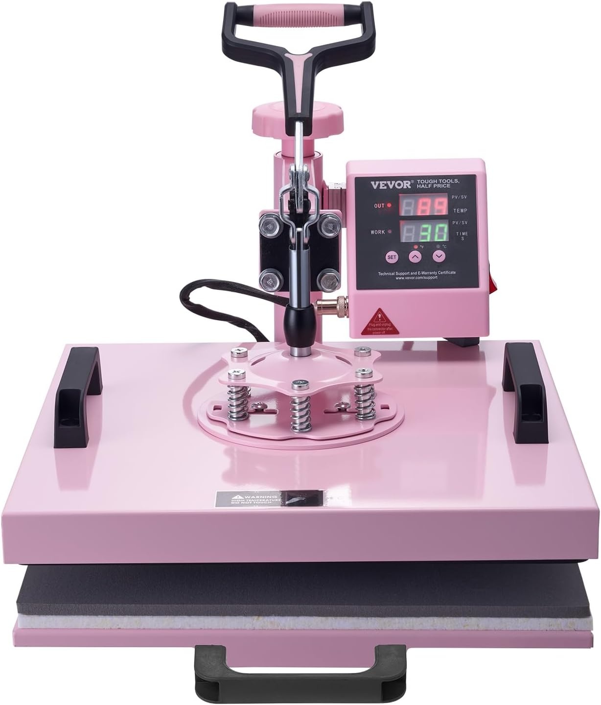 image:imageVEVOR Heat Press Machine 15x15 inch Heat Press Machine for TShirts 5 in 1 Heat Press with 30 OZ Tumbler Press Combo Tumbler Heat Press Machine Sublimation for Hat Cap Mug Plate Pink