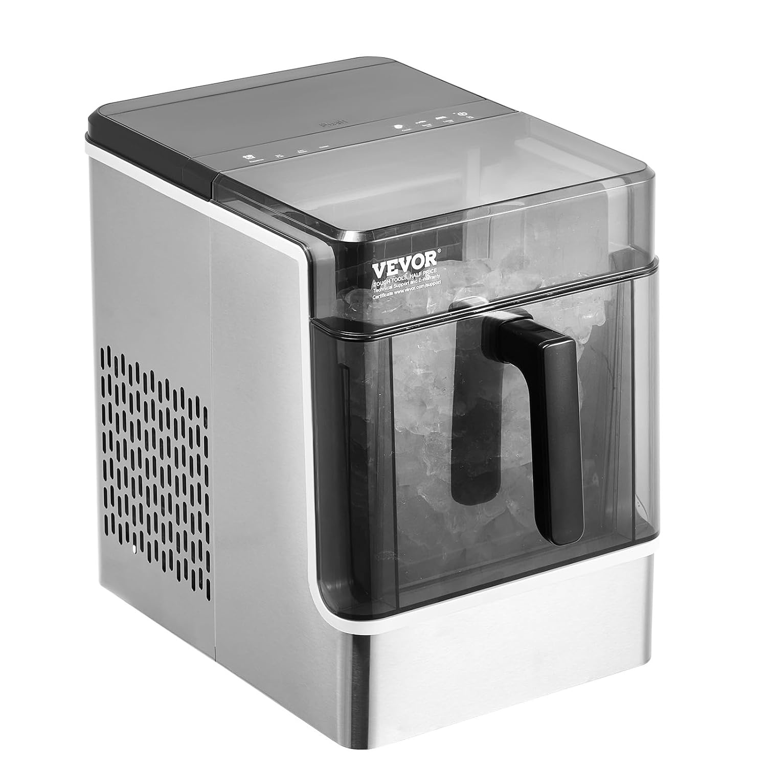 image:imageVEVOR Ice Cube Maker Countertop 32 Cubes Ready in 15 Mins 50lbs24h SelfCleaning Portable Ice Maker with Convenient Ice Transfer 3 Sizes Ice Cube Maker Machine for Home Kitchen Office PartyGrey