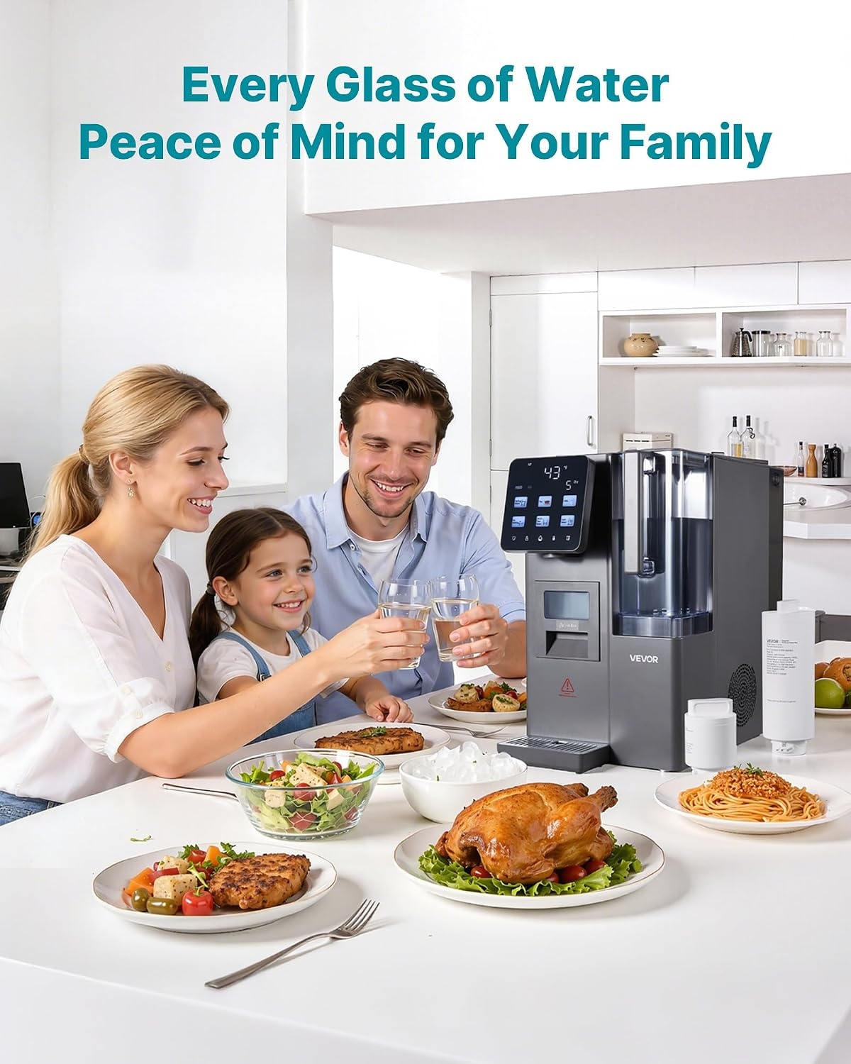 image:imageVEVOR Mineralization Filter Replacement Remineralization Alkaline Water Filter for Reverse Osmosis System Balances pH amp Restores Minerals Compatible with X811B Ice Maker Water Dispenser