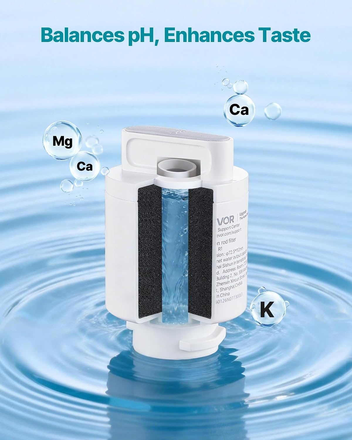 image:imageVEVOR Mineralization Filter Replacement Remineralization Alkaline Water Filter for Reverse Osmosis System Balances pH amp Restores Minerals Compatible with X811B Ice Maker Water Dispenser