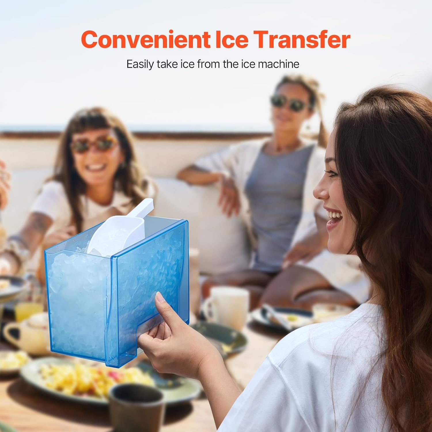 image:imageVEVOR Nugget Ice Maker 33lbs Pebble Ice Maker amp SelfCleaning Features for Home or Office