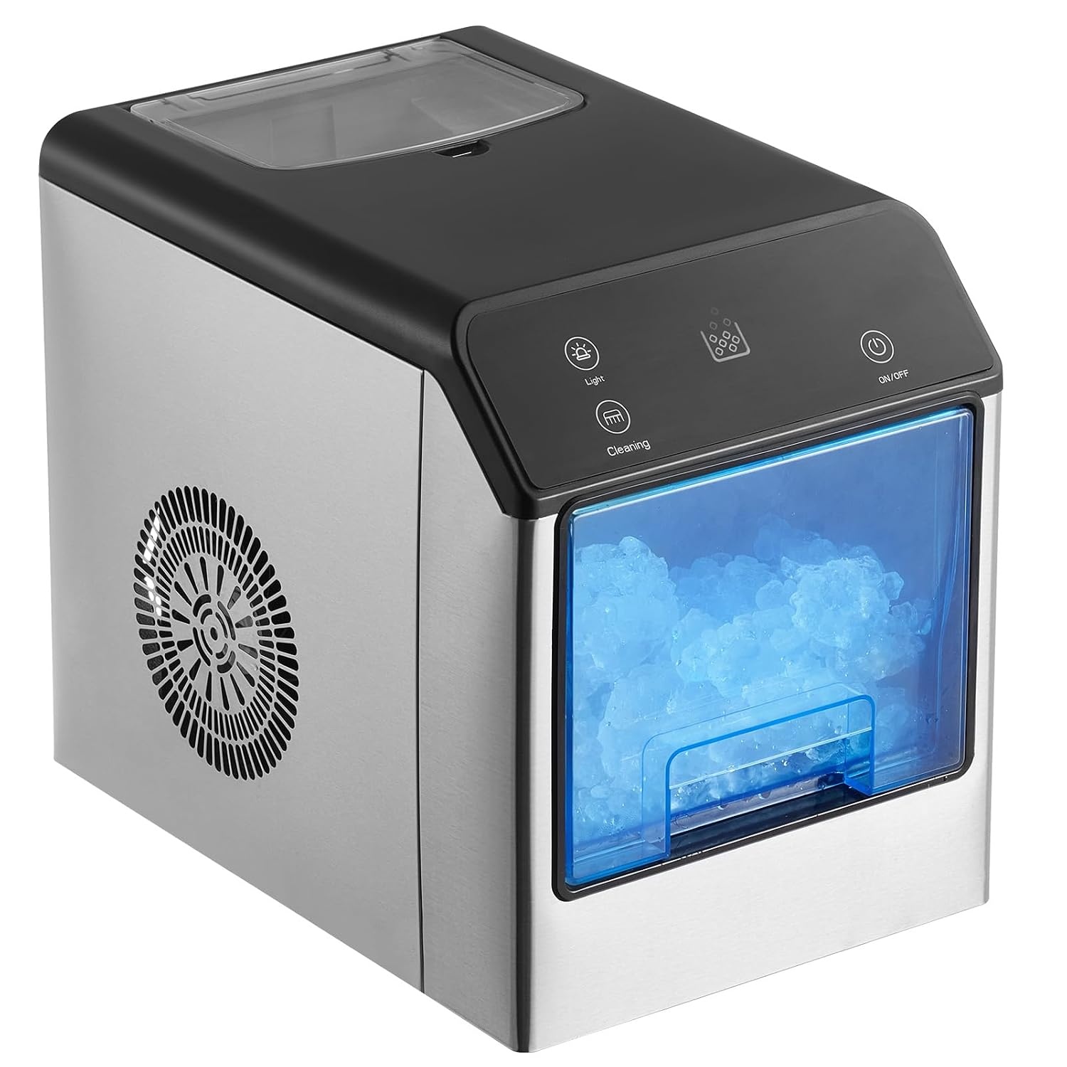 image:imageVEVOR Nugget Ice Maker 33lbs Pebble Ice Maker amp SelfCleaning Features for Home or Office