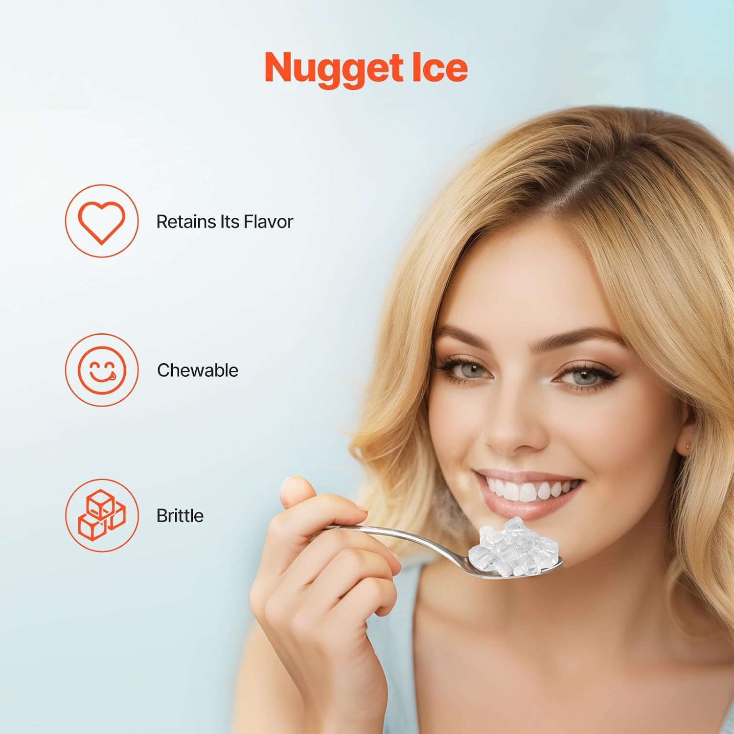 image:imageVEVOR Nugget Ice Maker 33lbs Pebble Ice Maker amp SelfCleaning Features for Home or Office