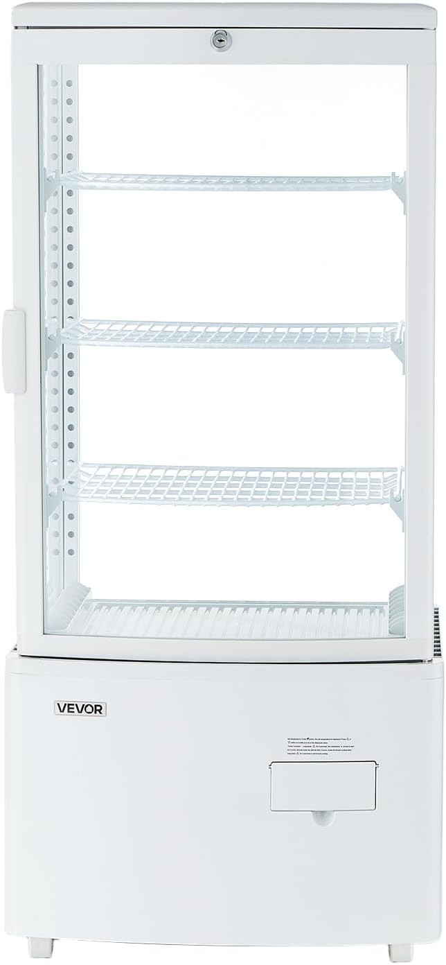 image:imageVEVOR Refrigerated Display Case 3 CuFt85L Countertop Pastry Display Case 3Tier Commercial Cake Refrigerator with LED Lighting TURBO Cooling FrostFree AirCooling for Bakery Dessert Shop3 CuFtNew