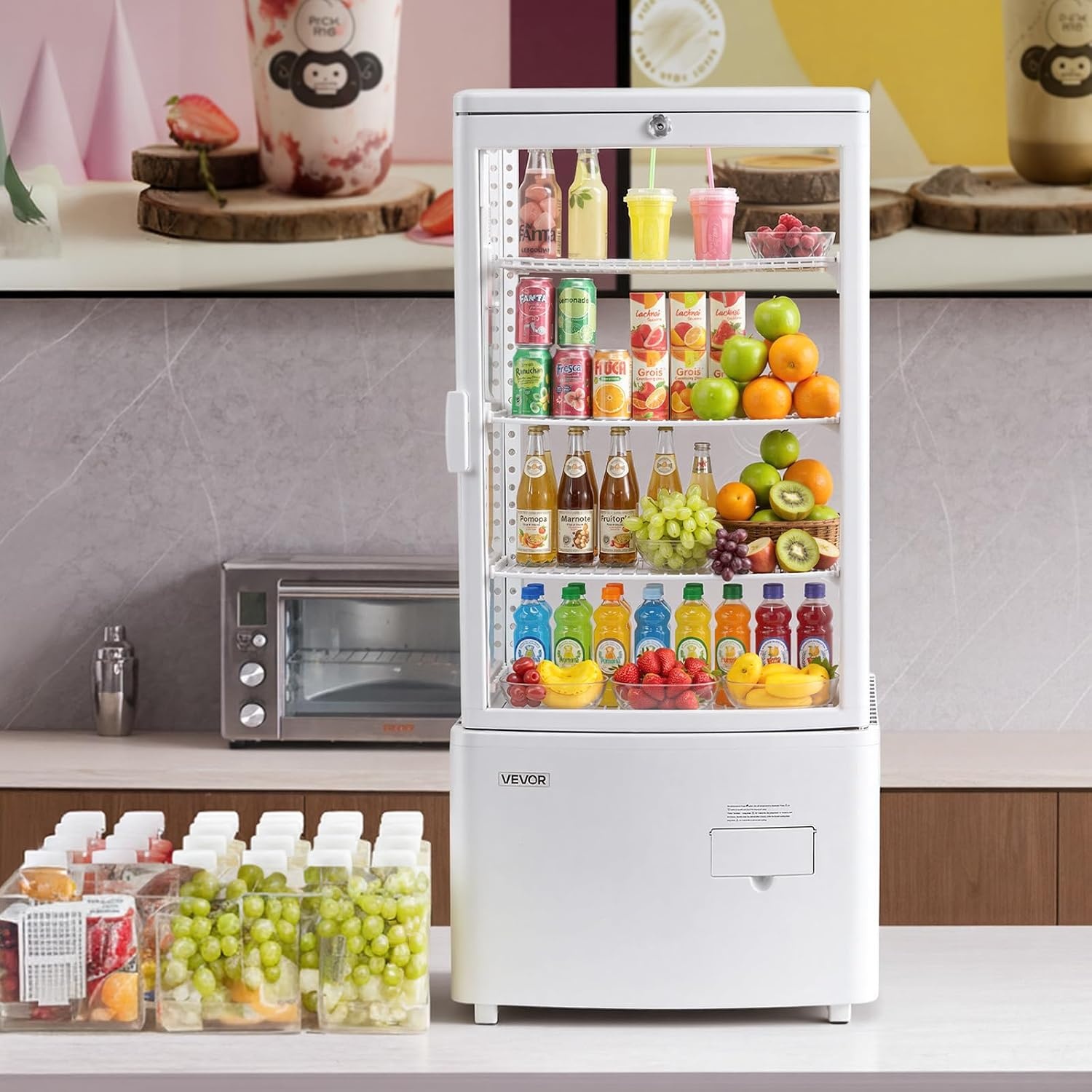 image:imageVEVOR Refrigerated Display Case 3 CuFt85L Countertop Pastry Display Case 3Tier Commercial Cake Refrigerator with LED Lighting TURBO Cooling FrostFree AirCooling for Bakery Dessert Shop3 CuFtNew