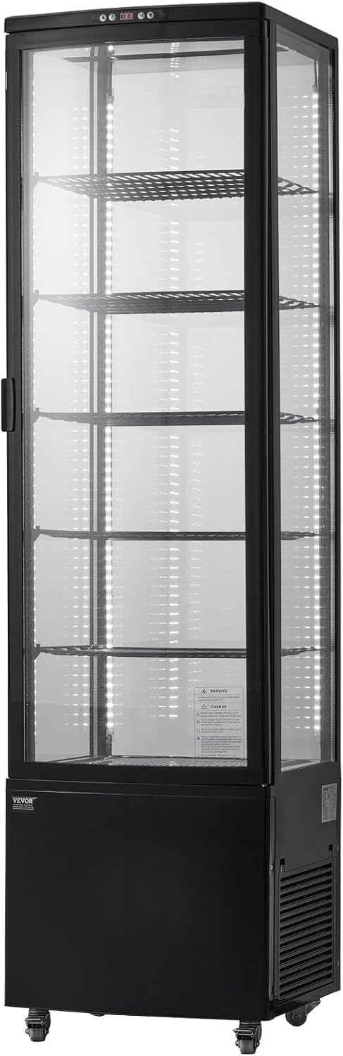 image:imageVEVOR Refrigerated Display Case 98 CuFt278L Large Pastry Display Case 5Tier Commercial Display Refrigerator with LED Lighting TURBO Cooling FrostFree AirCooling for Bakery98 CuFt