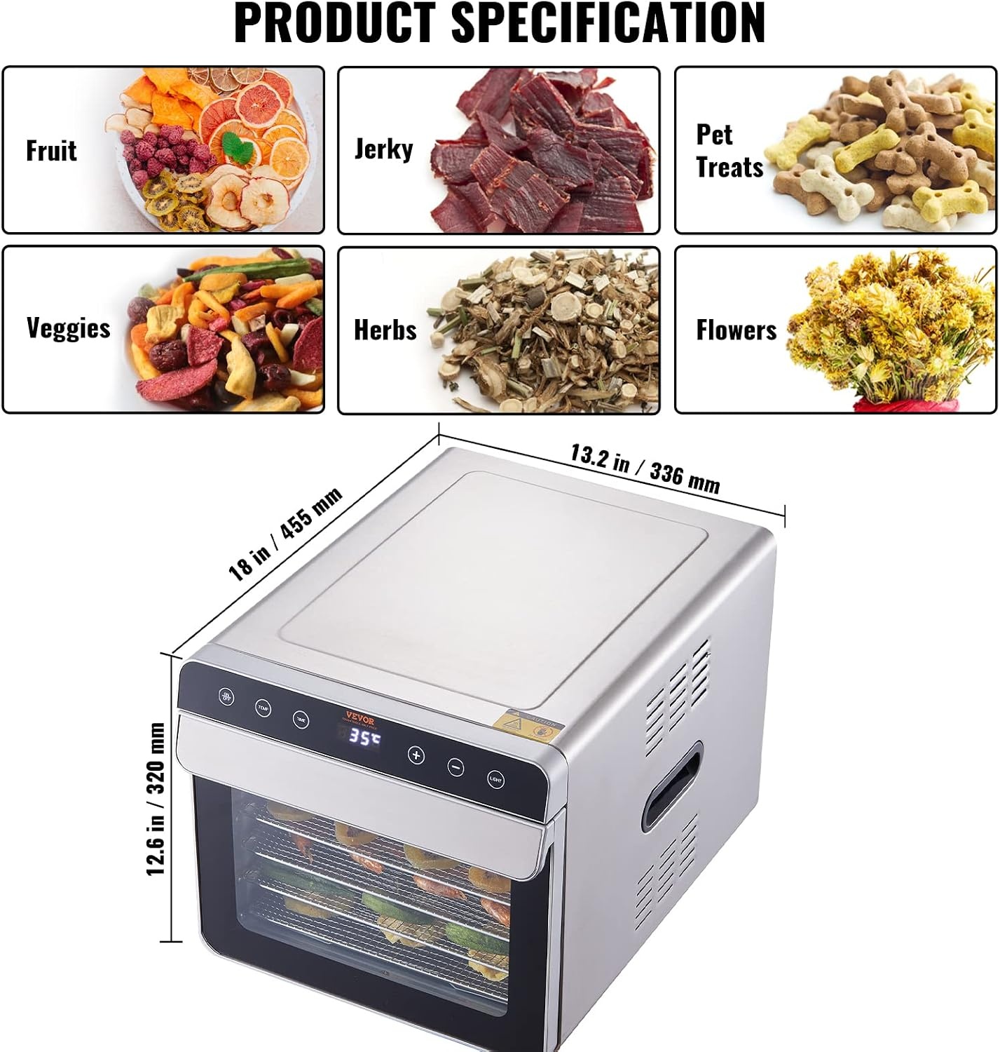 image:imageVEVOR Vacuum Freeze Dryer Machine 88132 LBSBatch Food Freeze Drying Machine with 4Layer Trays Vacuum Pump Adjustable Timer and Temperature Control for Fruits Vegetables Meat BlackSilver