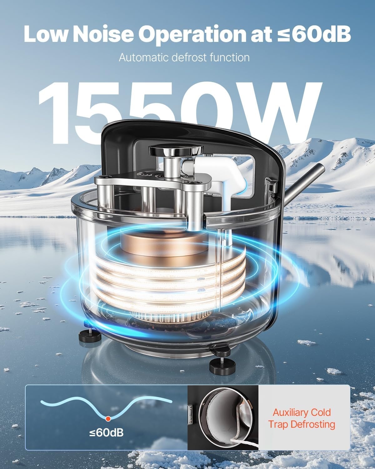 image:imageVEVOR Vacuum Freeze Dryer Machine 88132 LBSBatch Food Freeze Drying Machine with 4Layer Trays Vacuum Pump Adjustable Timer and Temperature Control for Fruits Vegetables Meat BlackBlack