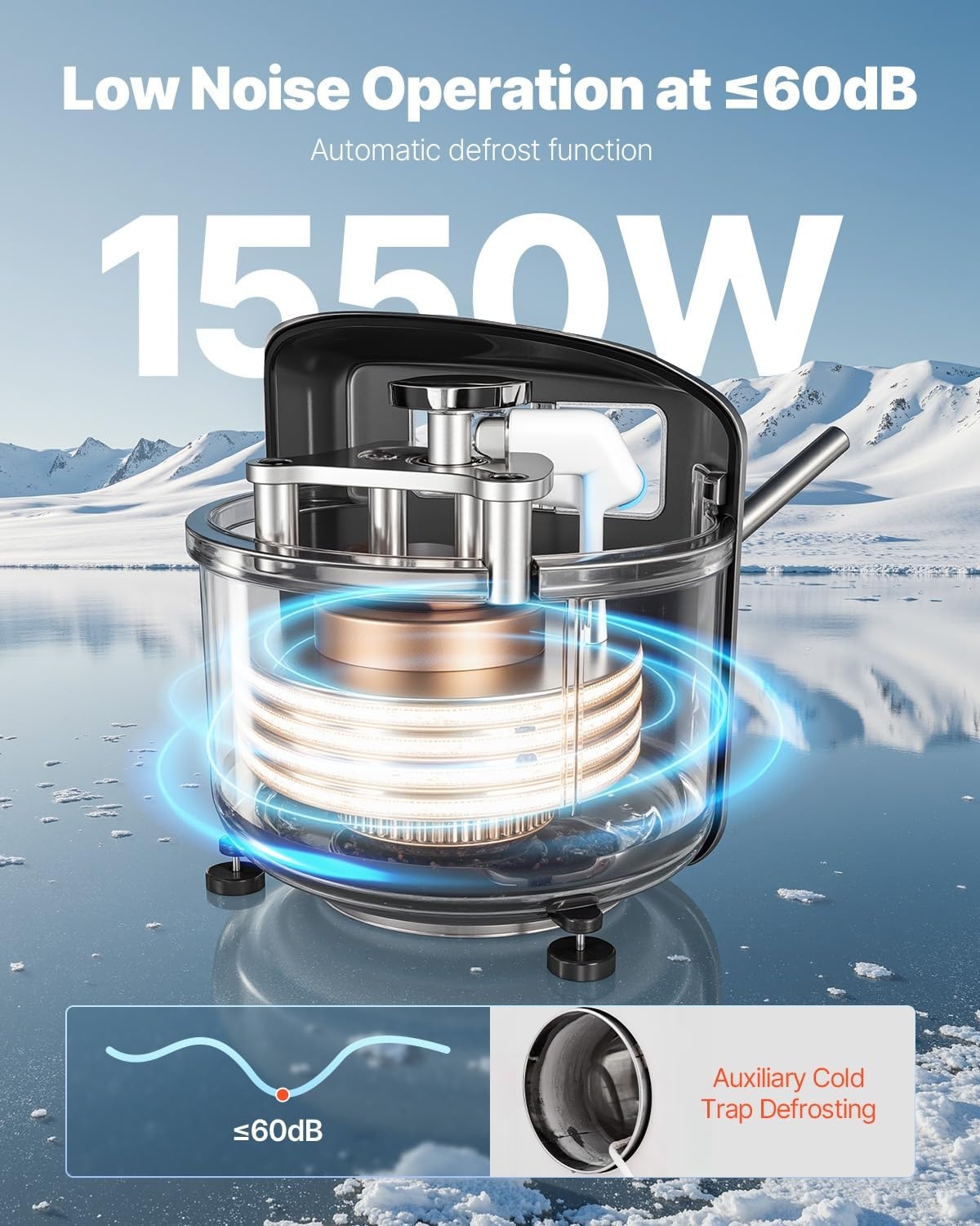 image:imageVEVOR Vacuum Freeze Dryer Machine 88132 LBSBatch Food Freeze Drying Machine with 4Layer Trays Vacuum Pump Adjustable Timer and Temperature Control for Fruits Vegetables Meat BlackWhite