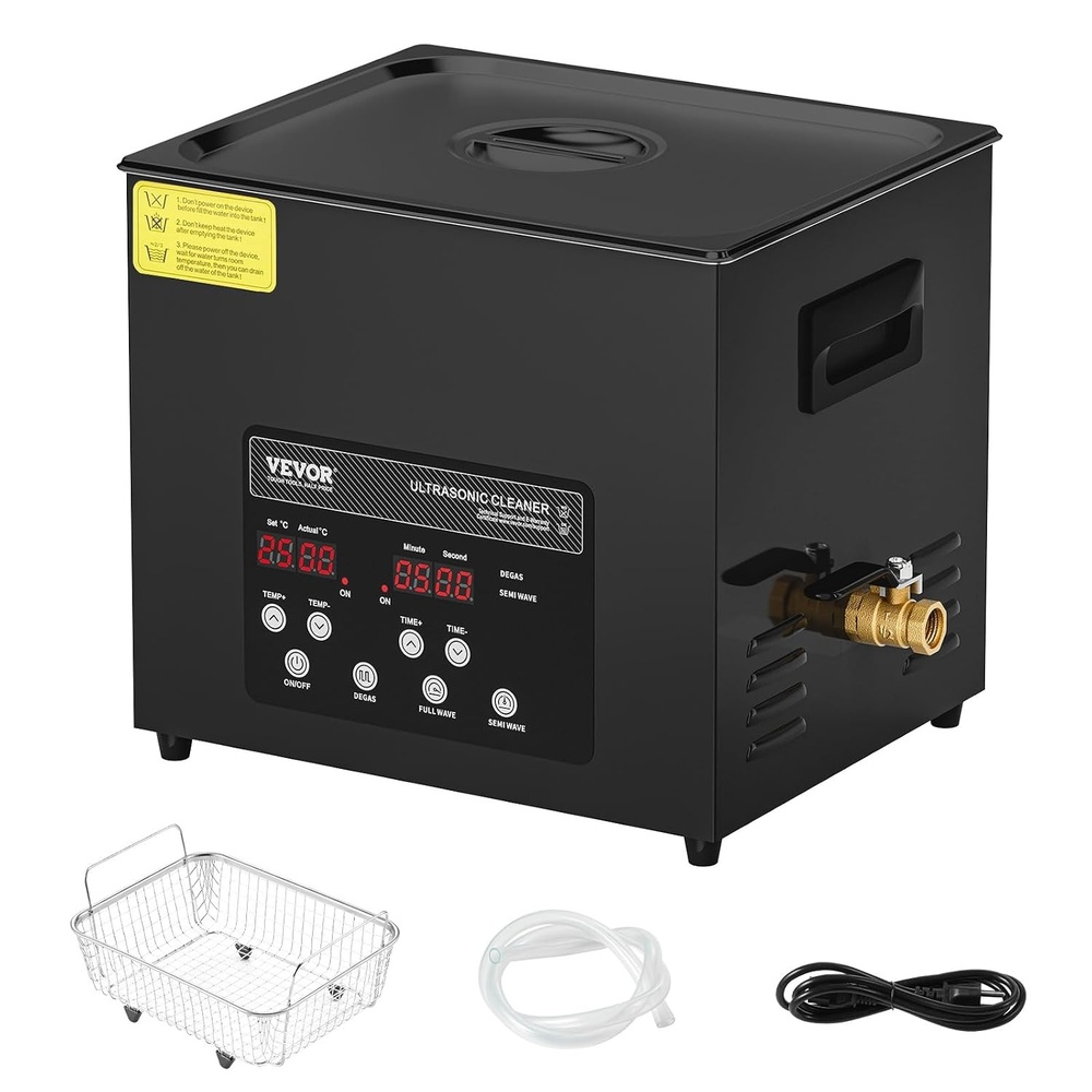 image:imageVEVOR 2L Ultra Sonic Cleaner 60W Digital Sonic Cleaning Machine with Gentle Mode amp Upgraded Degassing 40kHz Ultrasound Cleaner Machine with Heater amp Timer for Jewelry Glasses Tools Retainer10l