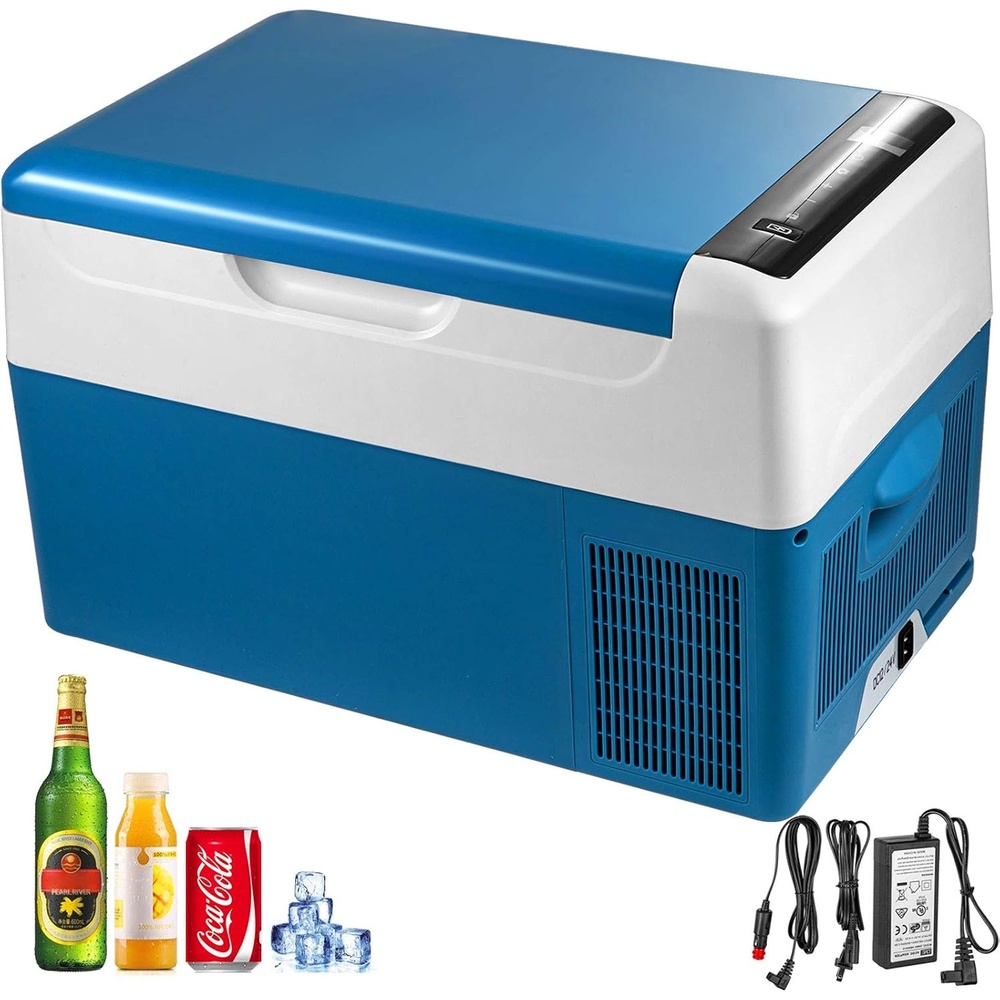 image:imageVEVOR Car Refrigerator DC 1224V AC100240V Compressor Electric Cooler 4F to 68F Truck Refrigerator with APP Control Wheels amp Dual Zone 58 QT Cars Cooler for RVs Boats Camping Fishing23QT