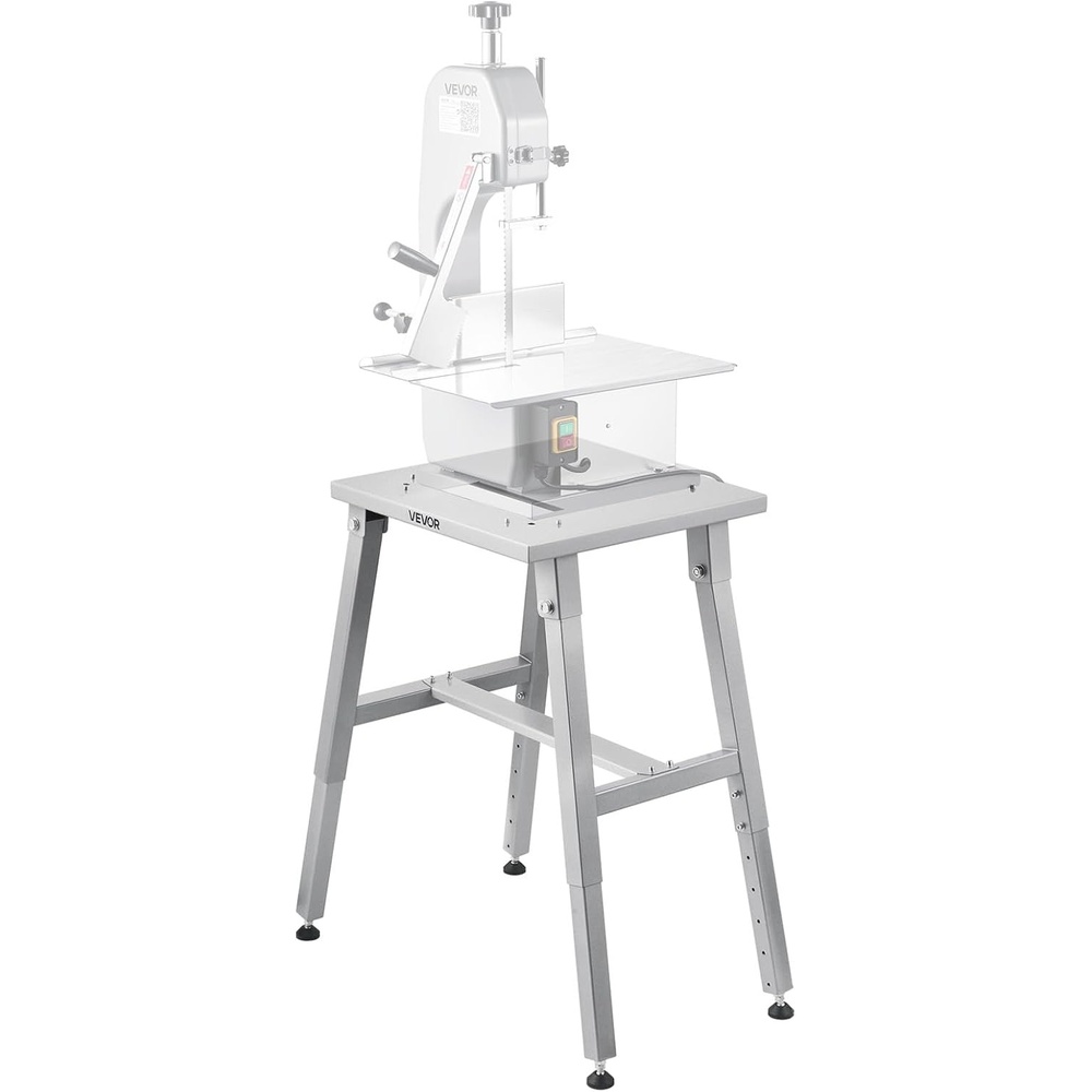 image:imageVEVOR Commercial Electric Meat Bandsaw 1100W Bone Sawing Machine with 124 x 181 Workbench 043 Cutting Thickness 7 Extra Replacement Blades for Cutting Bone Frozen Meat Pork Beef amp RibsBandsaw Stand