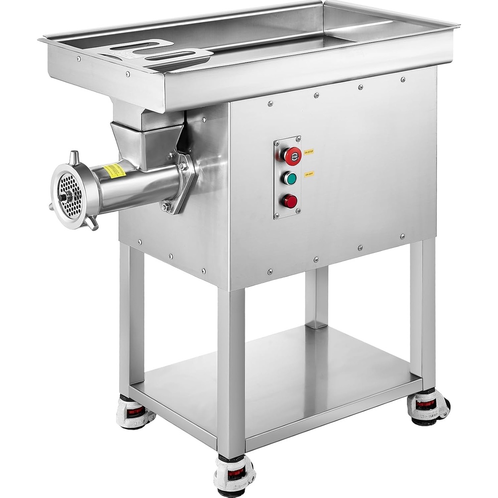 image:imageVEVOR Commercial Electric Meat Grinder 22 LbMin Cabinet Meat Grinder 2200W Industrial Grinder with Blade Grinding Plate Sausage Maker Stainless Steel Meat Mincer Machine for Kitchen Restaurant32 22 LbMin