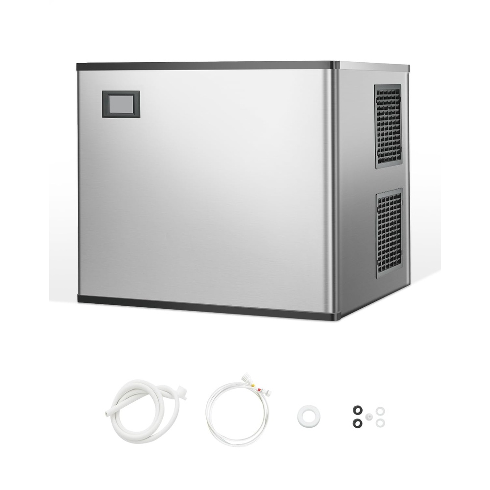 image:imageVEVOR Commercial Ice Maker MachineHead 800 lbs24 h 26 Inch Stainless Steel Industrial Ice Machine SelfCleaning and Scheduled Ice Making Modular Ice Cube Machine for Restaurant Hotel Head Only