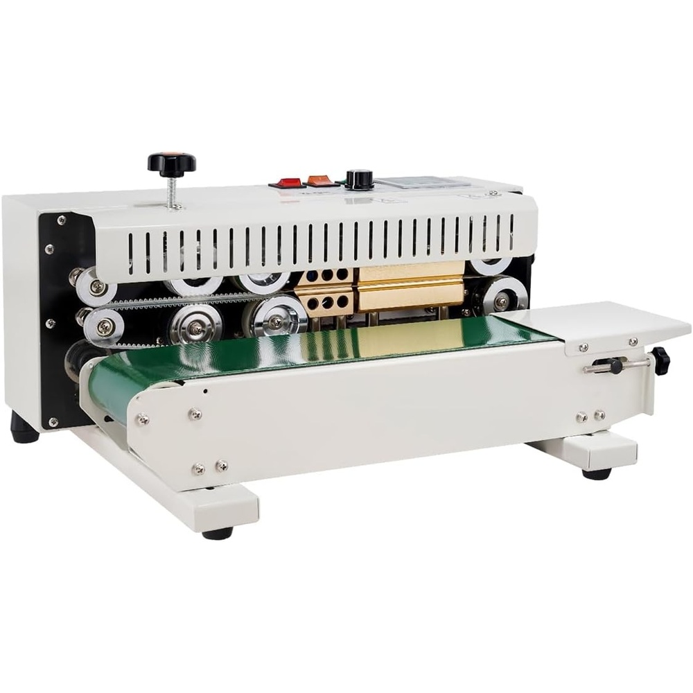 image:imageVEVOR Continuous Bag Band Sealing Machine 024047 in612 mm Seal Width Horizontal Band Sealer Machine with Digital Temperature Control Carbon Steel Bag Sealer for 00208 mm Plastic Bags FilmsBasic
