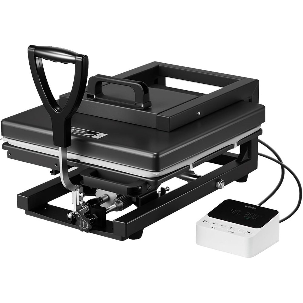 image:imageVEVOR Heat Press 15x15 Power Heat Press Machine for TShirts Fast Heating High Pressure Digital Industrial Sublimation Printer for Heat Transfer Vinyl Dark Black15X15 5 in 1Black