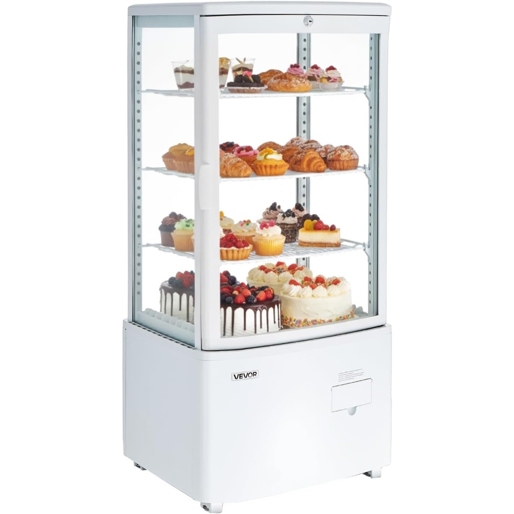 image:imageVEVOR Refrigerated Display Case 3 CuFt85L Countertop Pastry Display Case 3Tier Commercial Cake Refrigerator with LED Lighting TURBO Cooling FrostFree AirCooling for Bakery Dessert Shop3 CuFtNew
